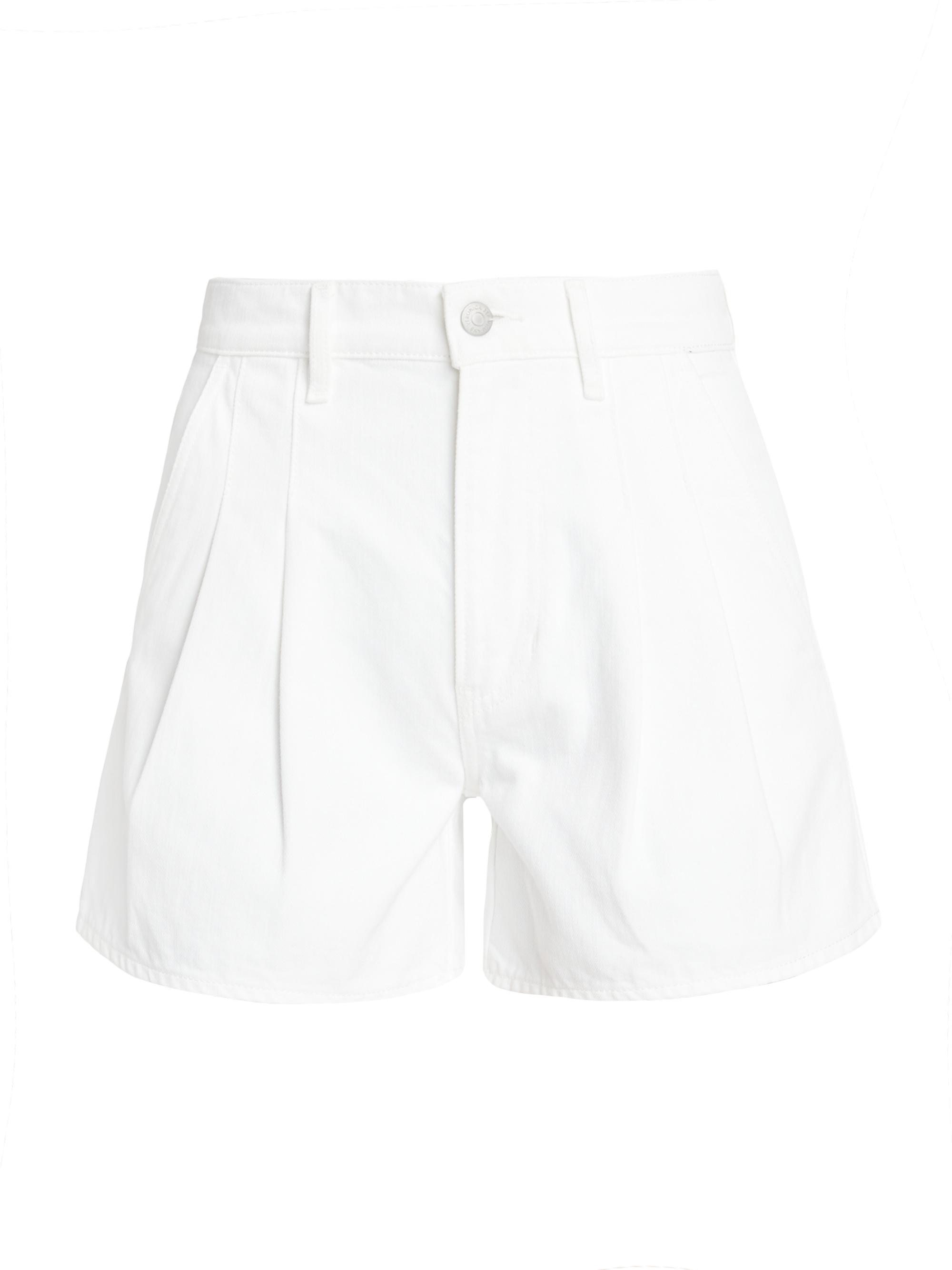 Veronica Beard Simpson Pleated Denim Shorts Saks Fifth Avenue