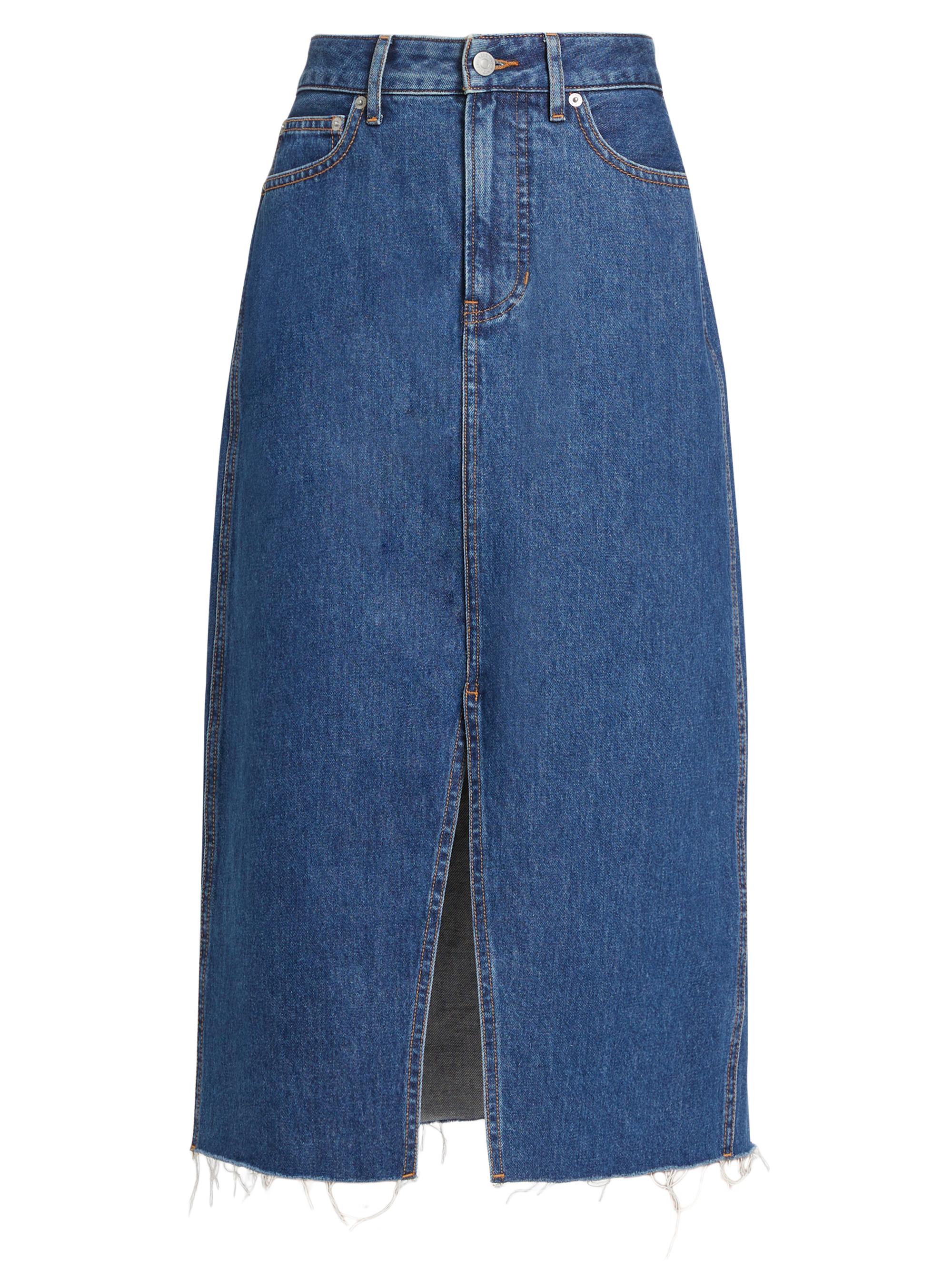 Frame The Midaxi Denim Skirt | Saks Fifth Avenue