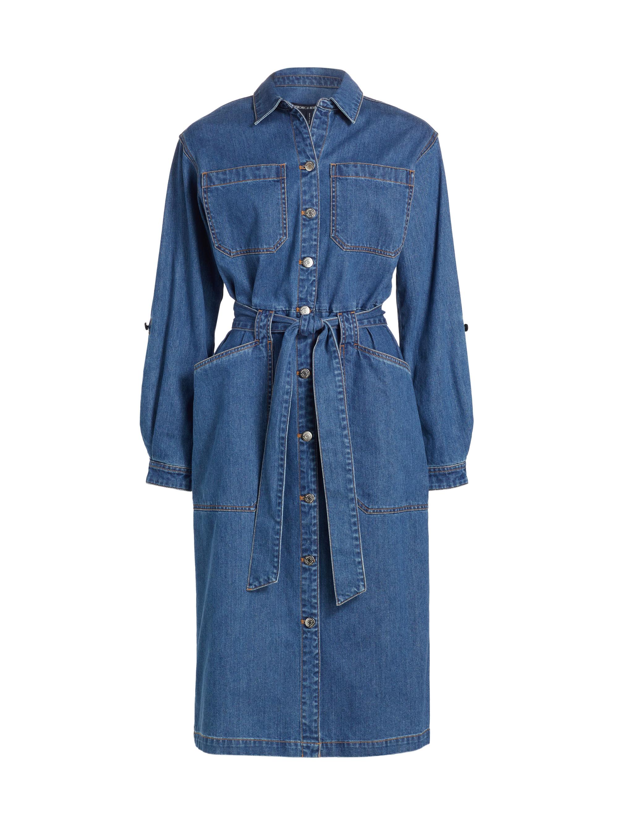 Veronica Beard Tami Denim Mini Shirtdress | Saks Fifth Avenue