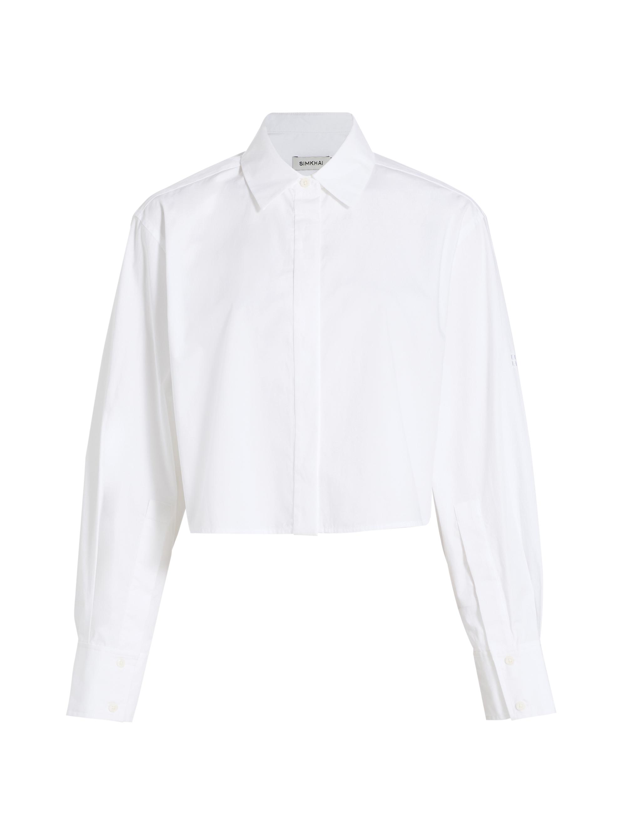 Alice + Olivia Finely Cropped Oversized Shirt | Saks Fifth Avenue