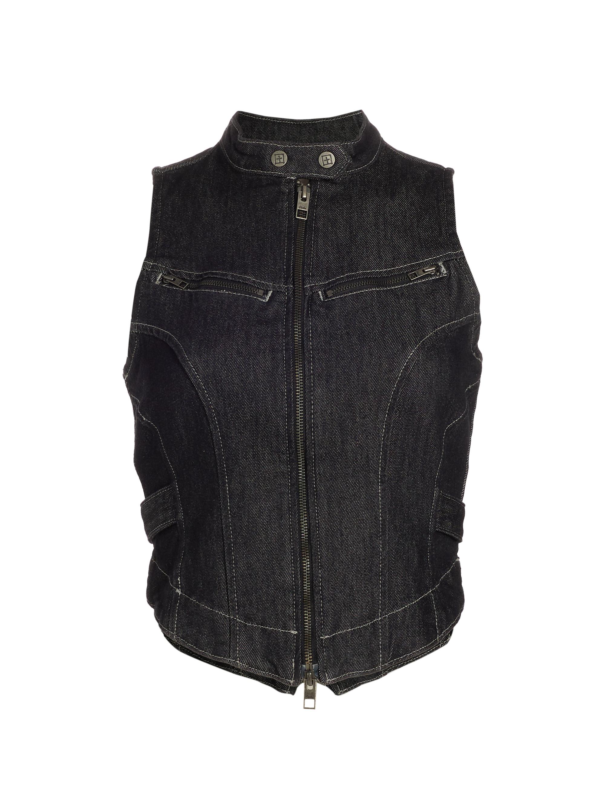 Ksubi Women's Express To Mars Paradigm Denim Moto Vest - Black