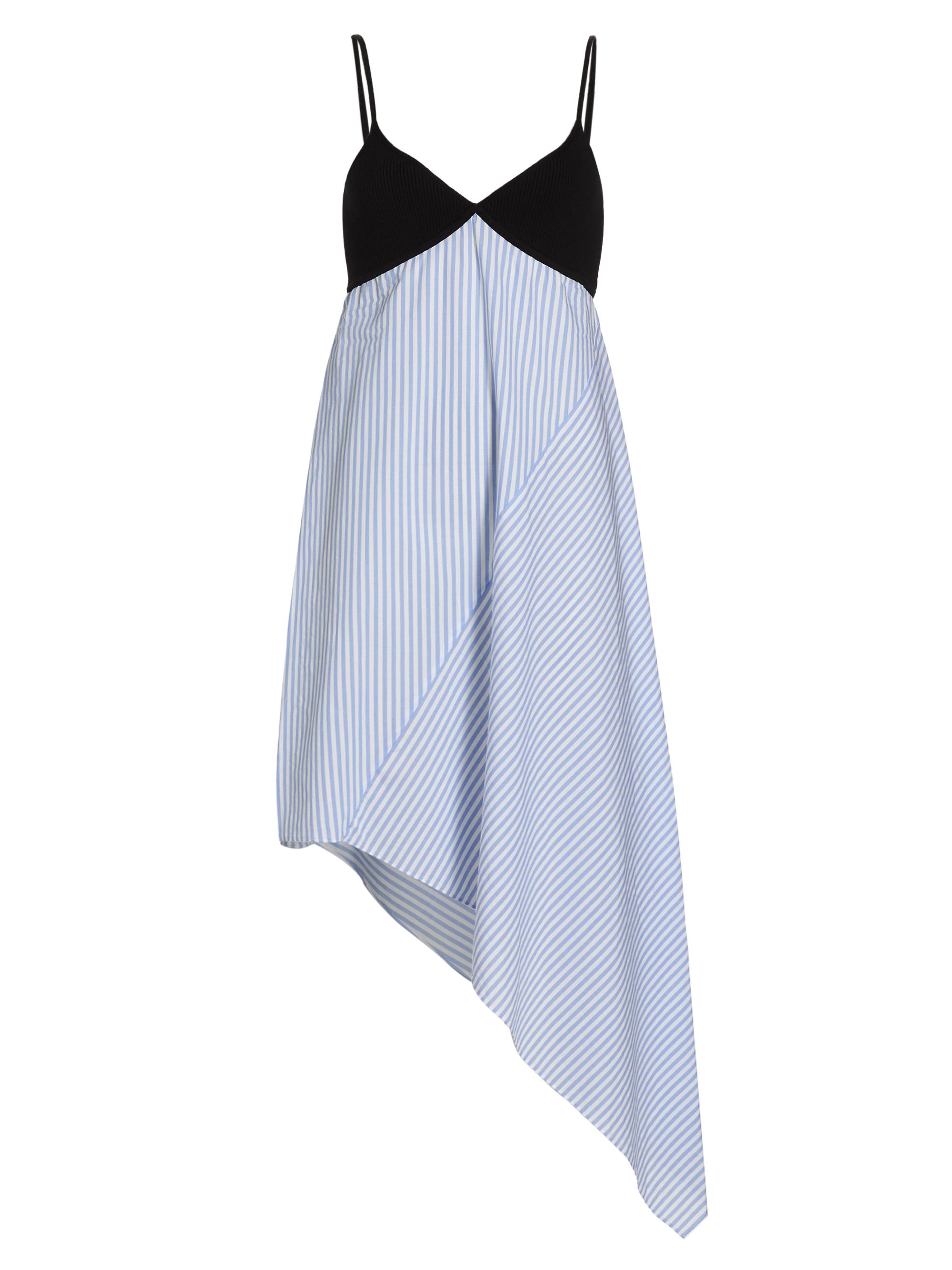 Naadam Women's Asymmetric Hybrid Midi-Dress - Black Combo