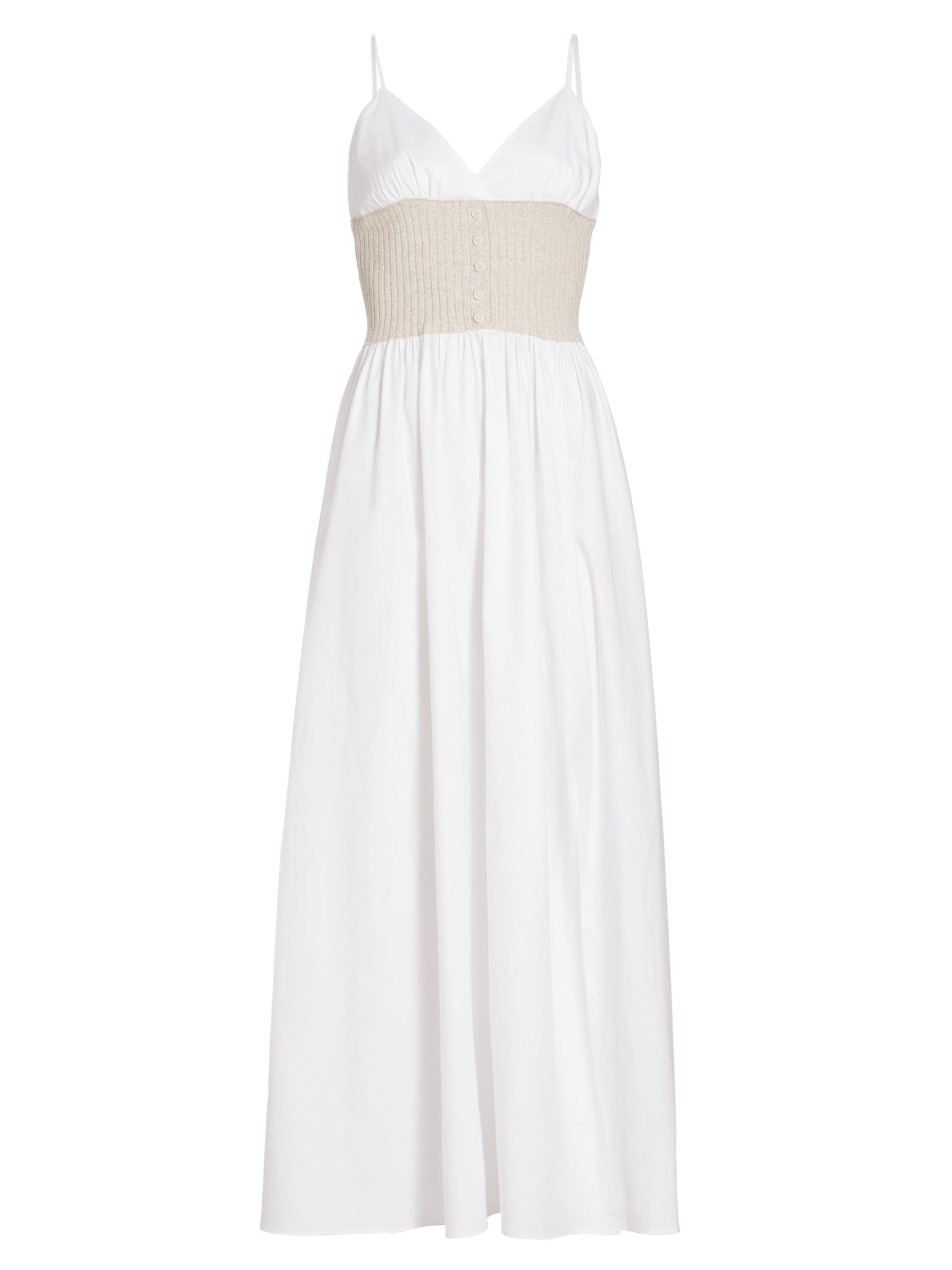 Naadam Women's Hybrid Cotton Maxi Dress - Beige Combo