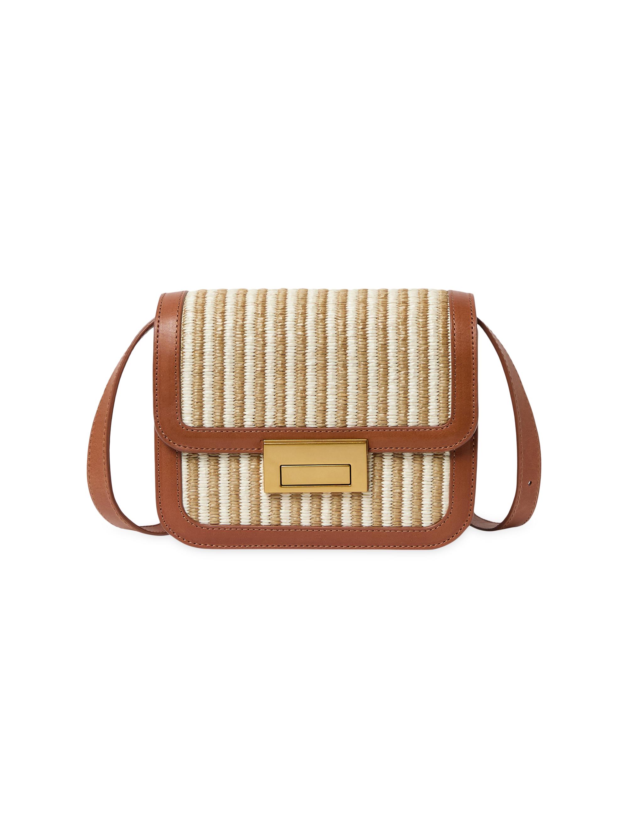 Loeffler Randall Women's Desi Raffia & Leather Crossbody Bag - Honey