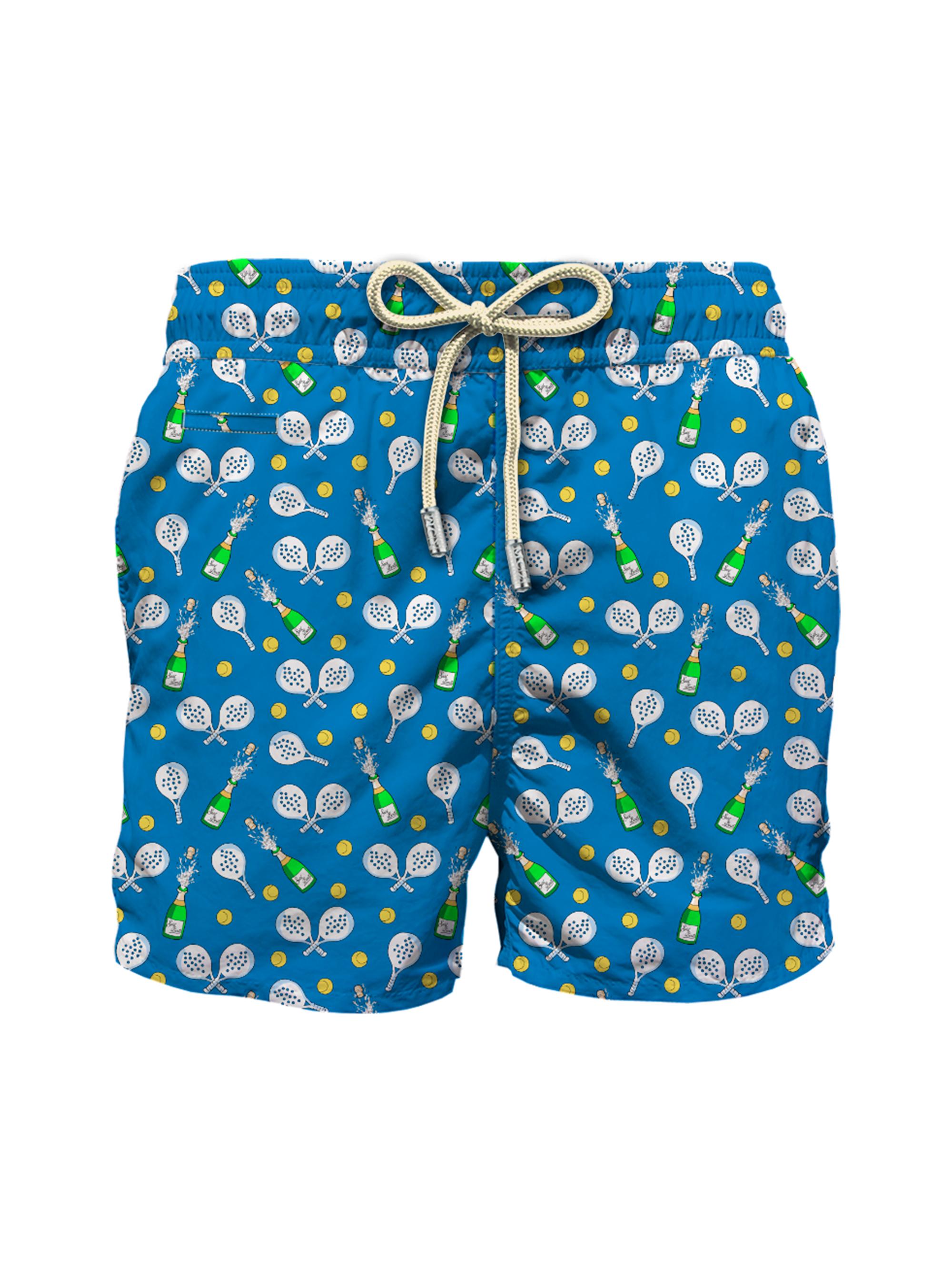 MC2 Saint Barth Men's Lighting Micro Fantasy Tennis Swim Shorts - Padel Winner