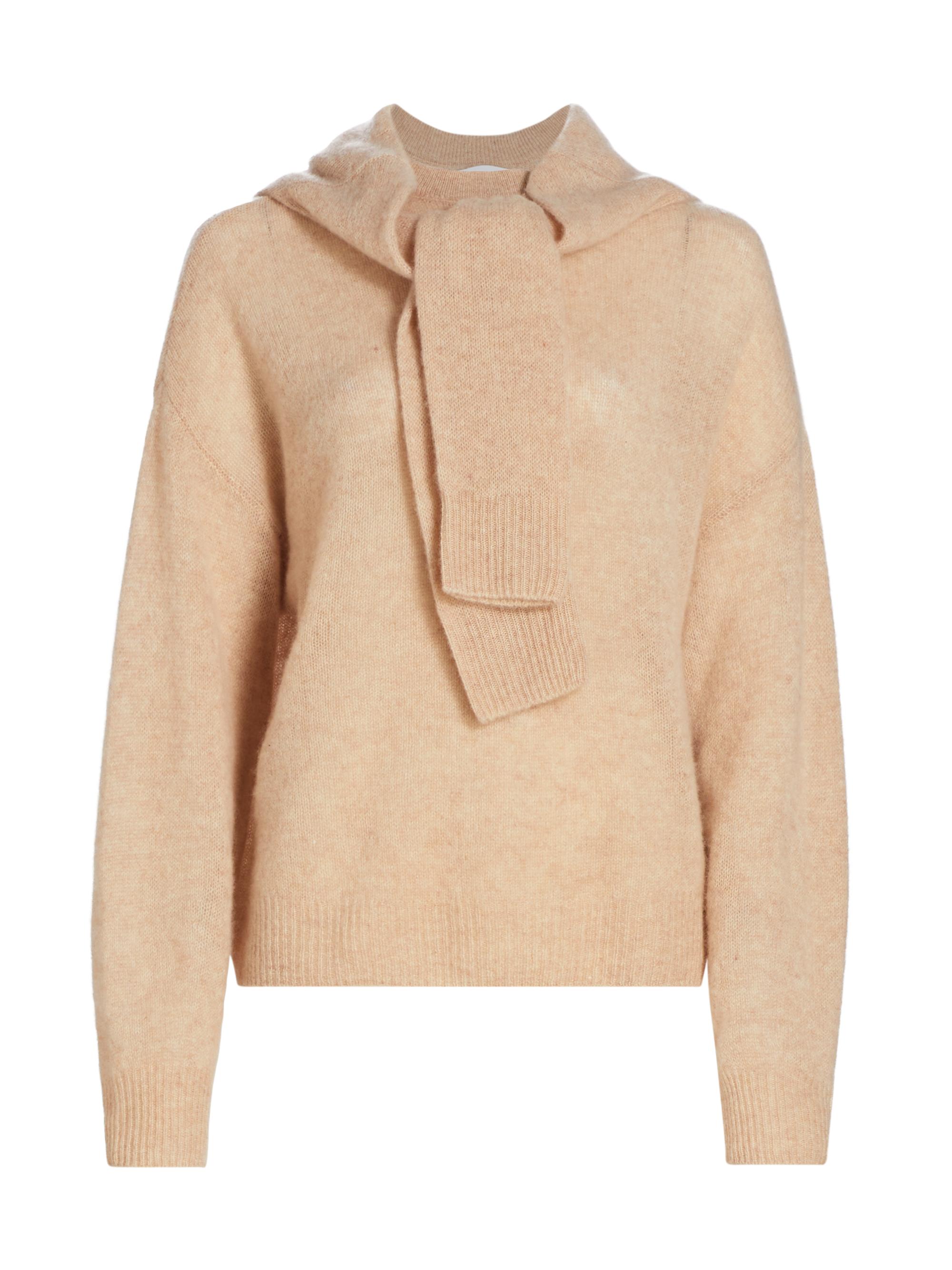 Naadam Women's Featherweight Cashmere Layered Crewneck Sweater - Sand