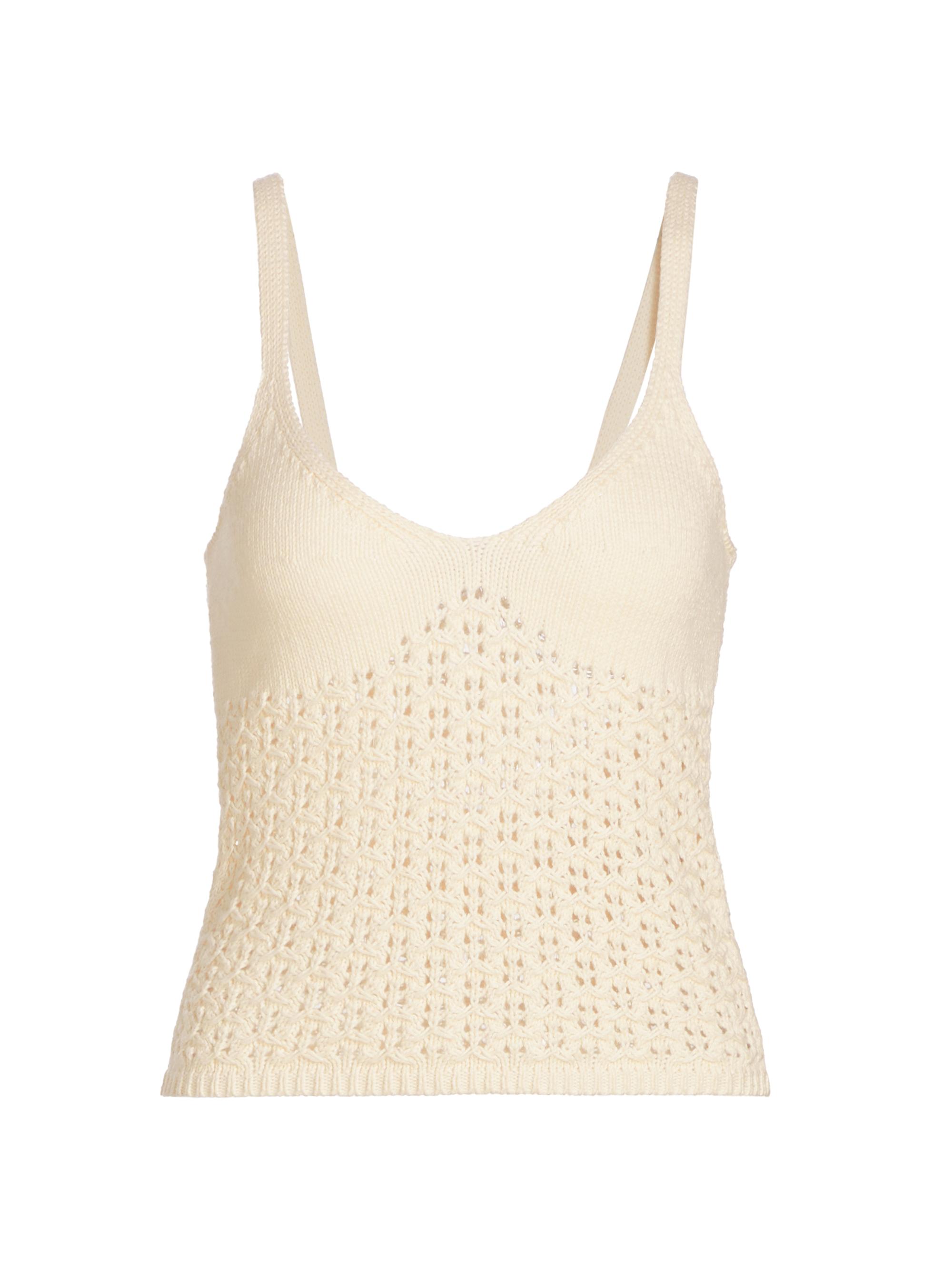 Naadam Women's Cotton Lace Knit Camisole -