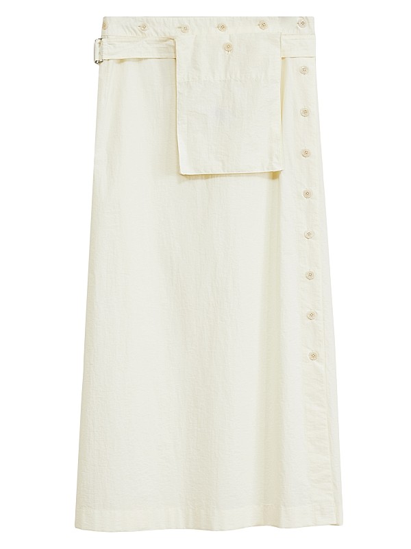 Shop Lemaire Cotton-Blend Maxi Wrap Skirt | Saks Fifth Avenue Shop Lemaire Cotton-Blend Maxi Wrap Skirt | Saks Fifth Avenue