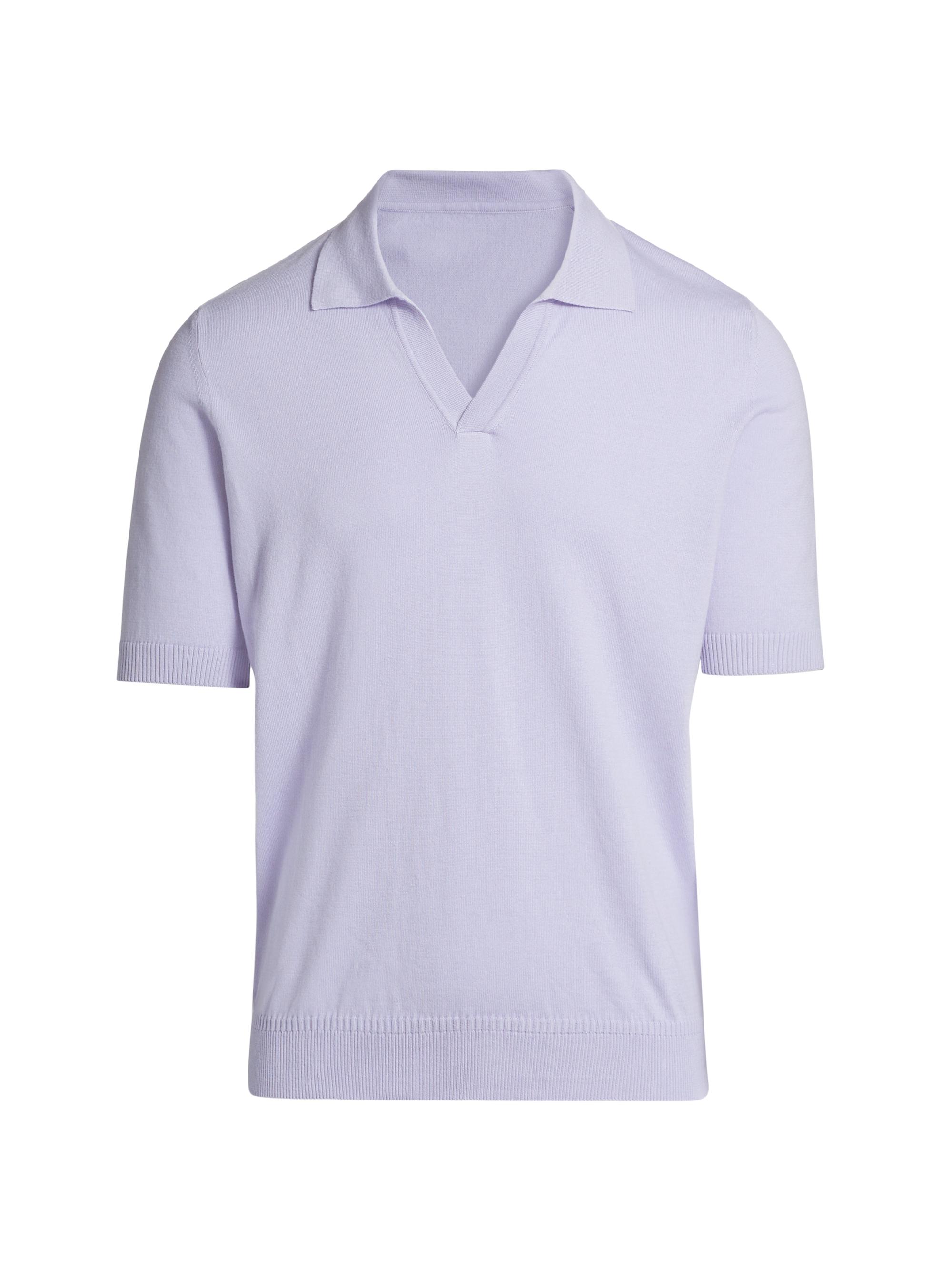 Saks Fifth Avenue Men's COLLECTION Johnny Collar Polo - Light Purple