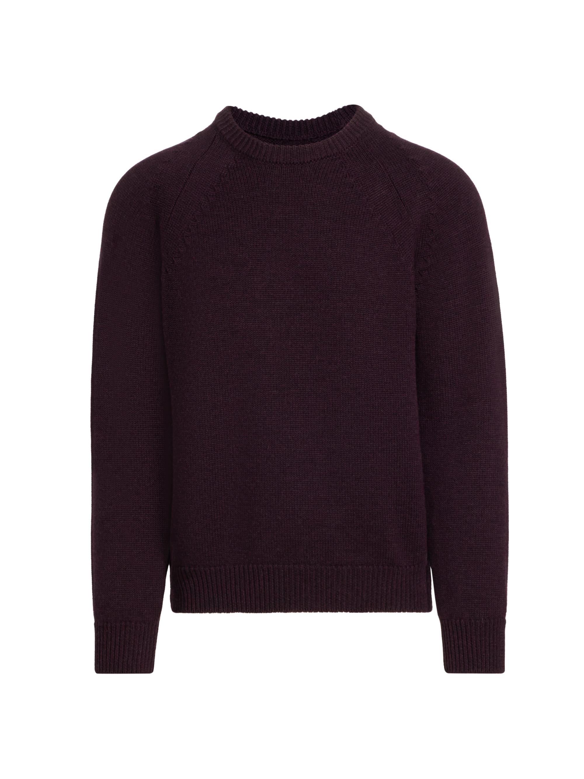 Saks Fifth Avenue Men's COLLECTION Cable Arm Stitch Crewneck - Egg Plant