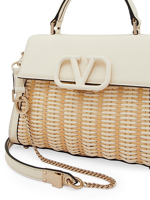 Shop Valentino Garavani Small VSling Wicker Handbag | Saks Shop Valentino Garavani Small VSling Wicker Handbag | Saks