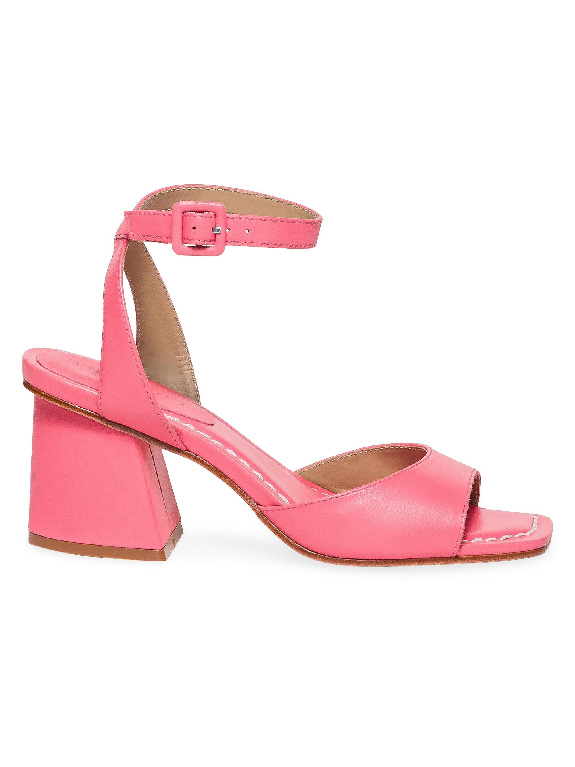 Bernardo Women's Nyack Leather Block Heel Sandals - Peony