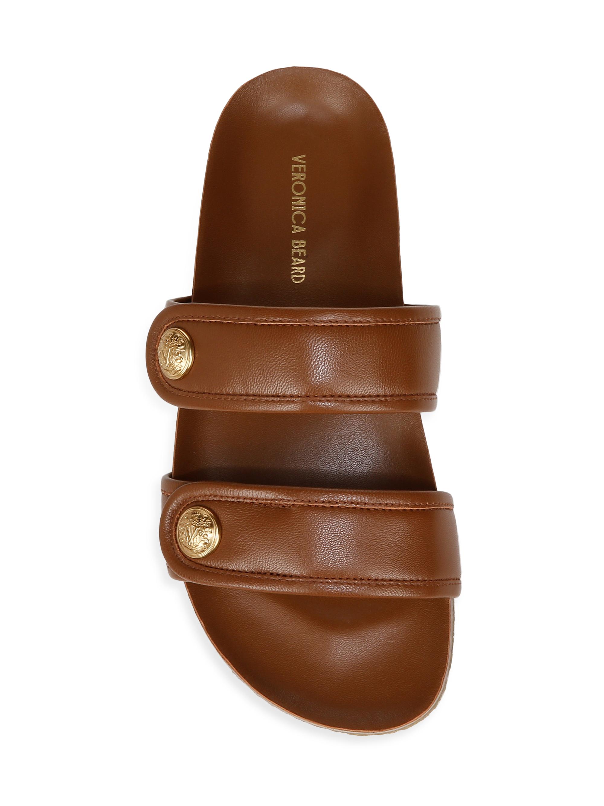 Veronica Beard Percey Leather Sandals | Saks Fifth Avenue