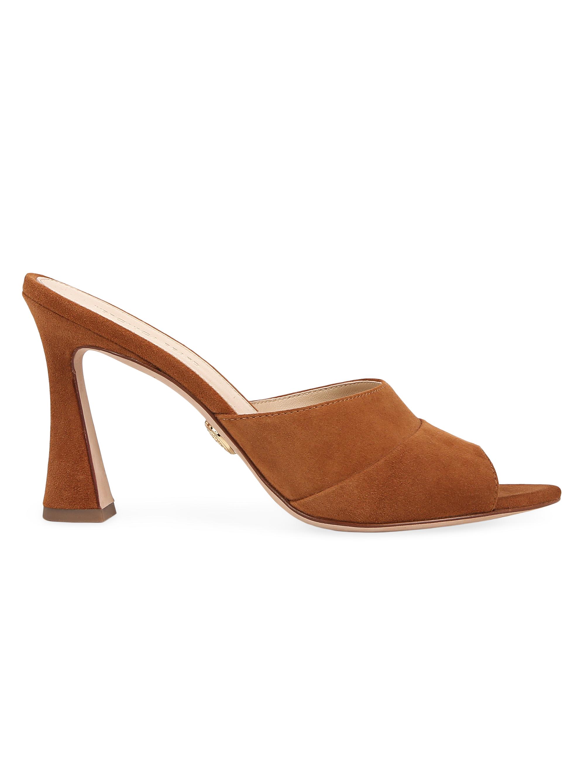 Veronica Beard Women's Thora 0MM Suede Sandals - Caramel