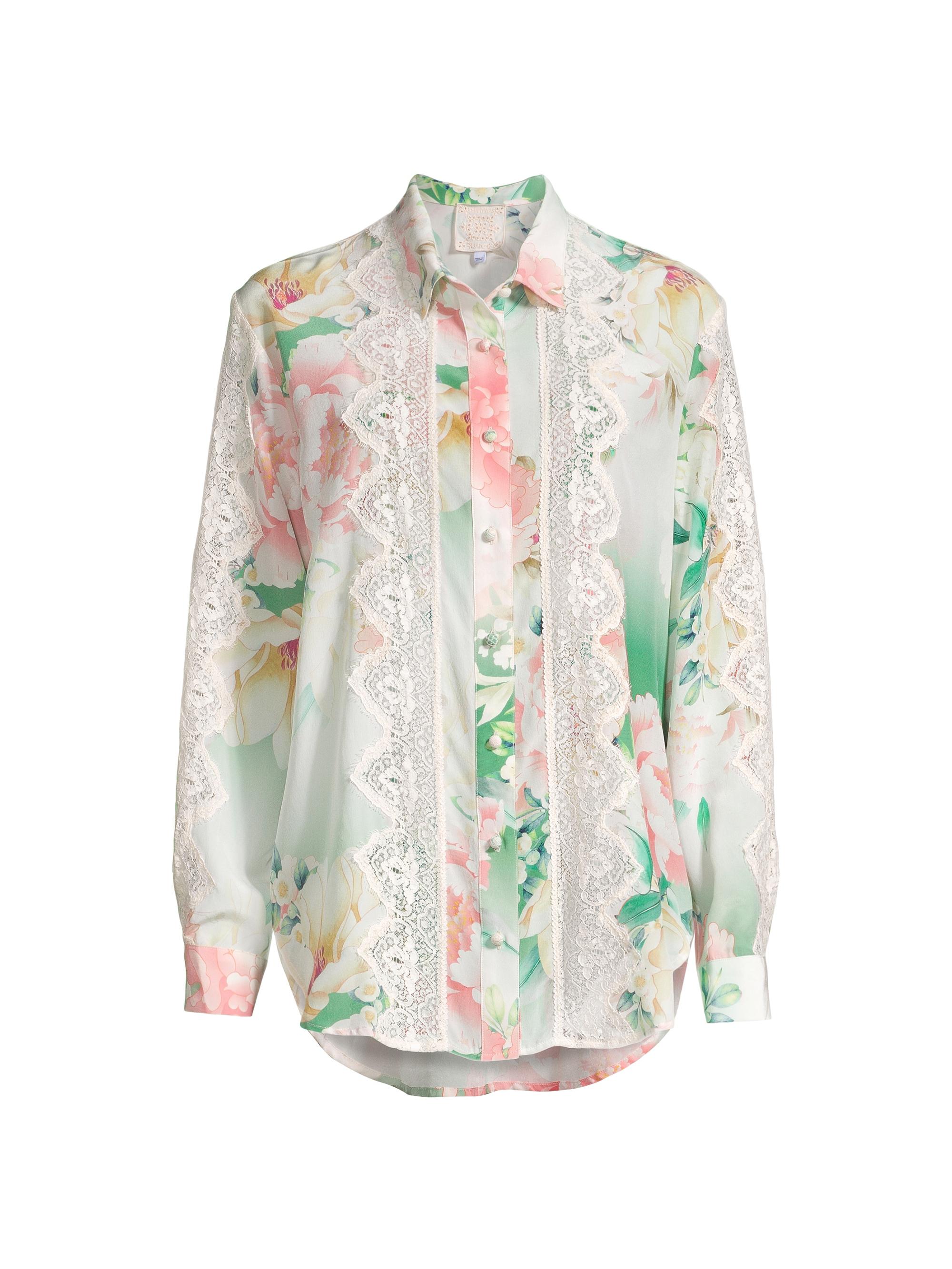 Johnny Was Women's Ruksana Floral Silk Shirt