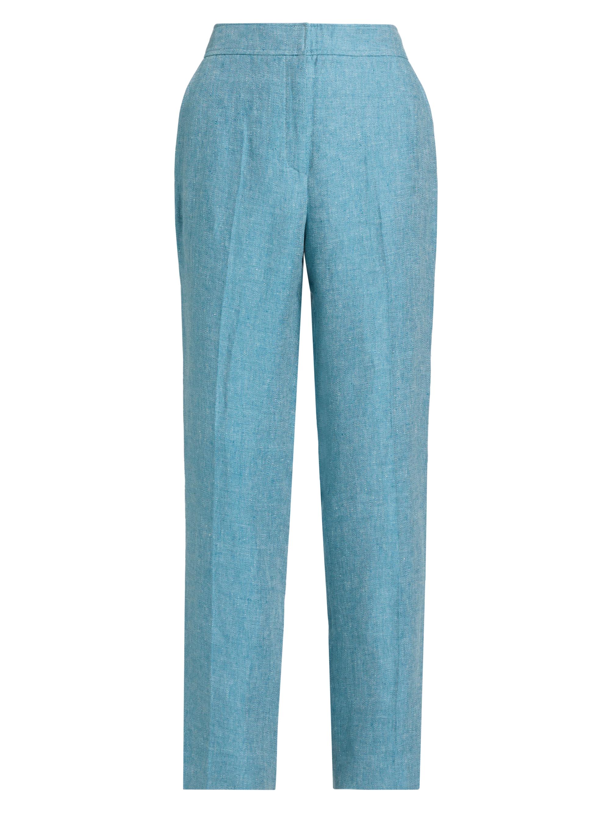 Elie Tahari Women's Kenna Cotton Straight-Leg Pants - Blue Beyond