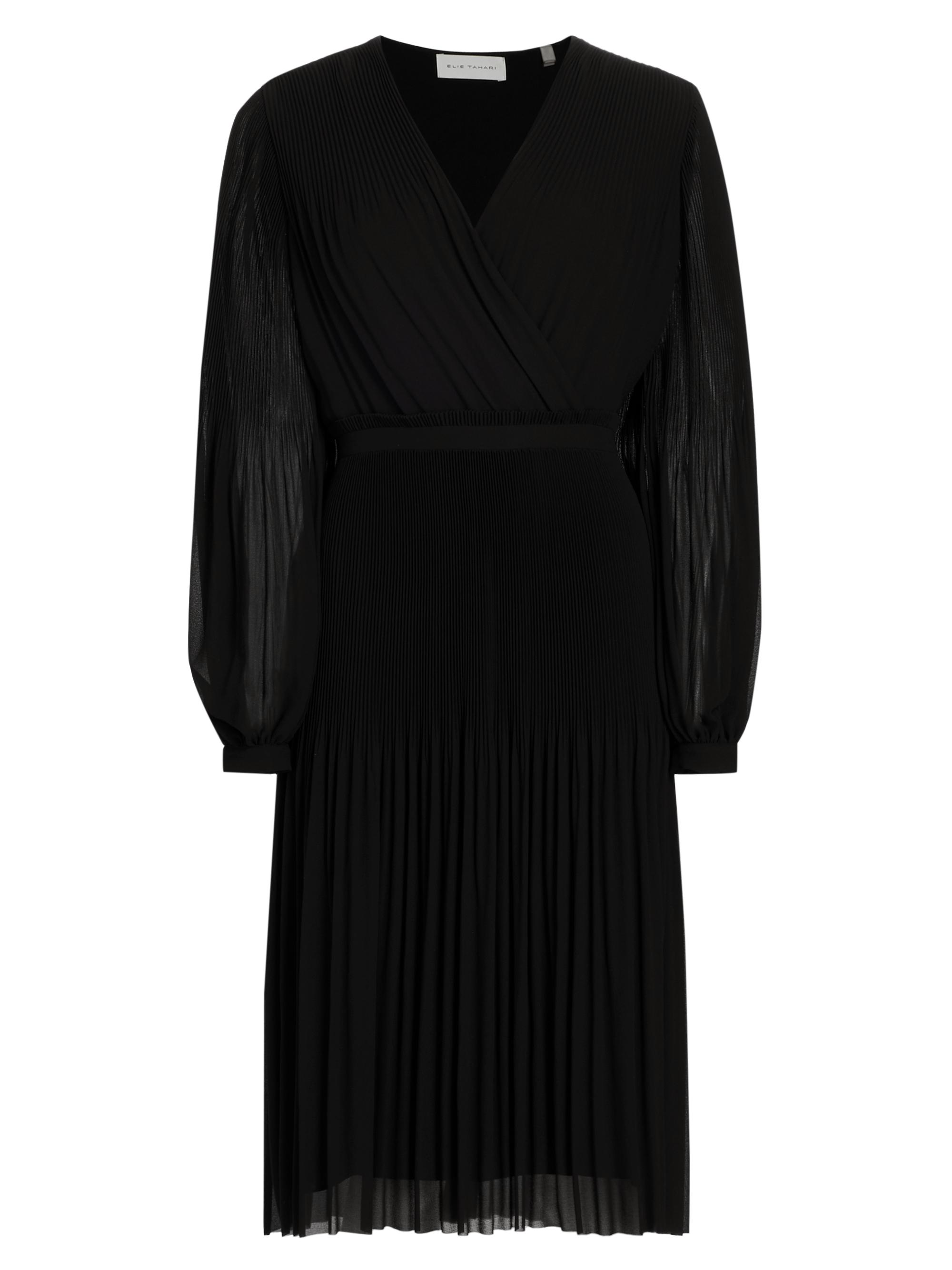 Elie Tahari Women's The Aniya Pleated Midi-Dress - Noir