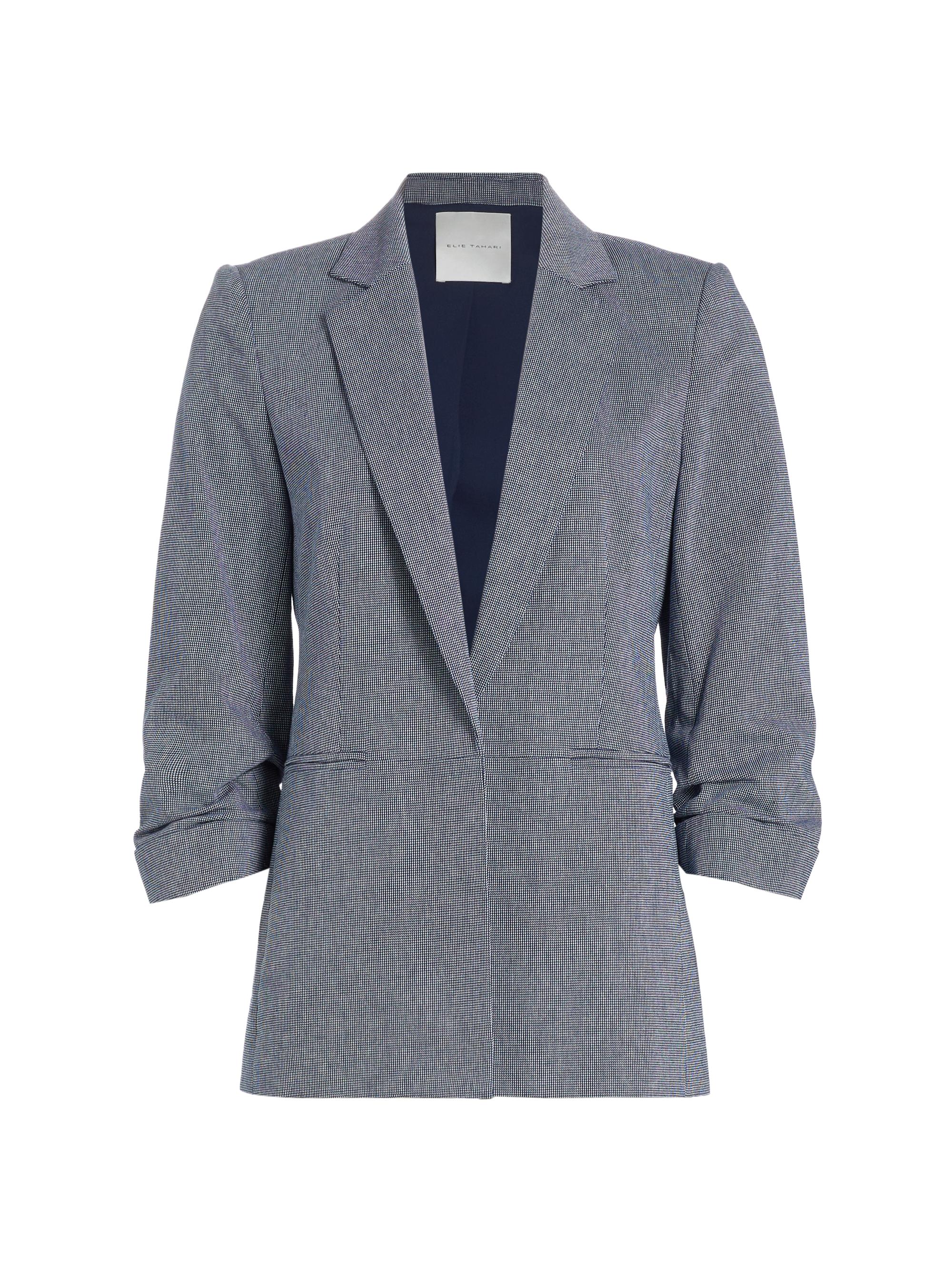 Elie Tahari Women's The Saige Cotton Blazer - Mystic Blue