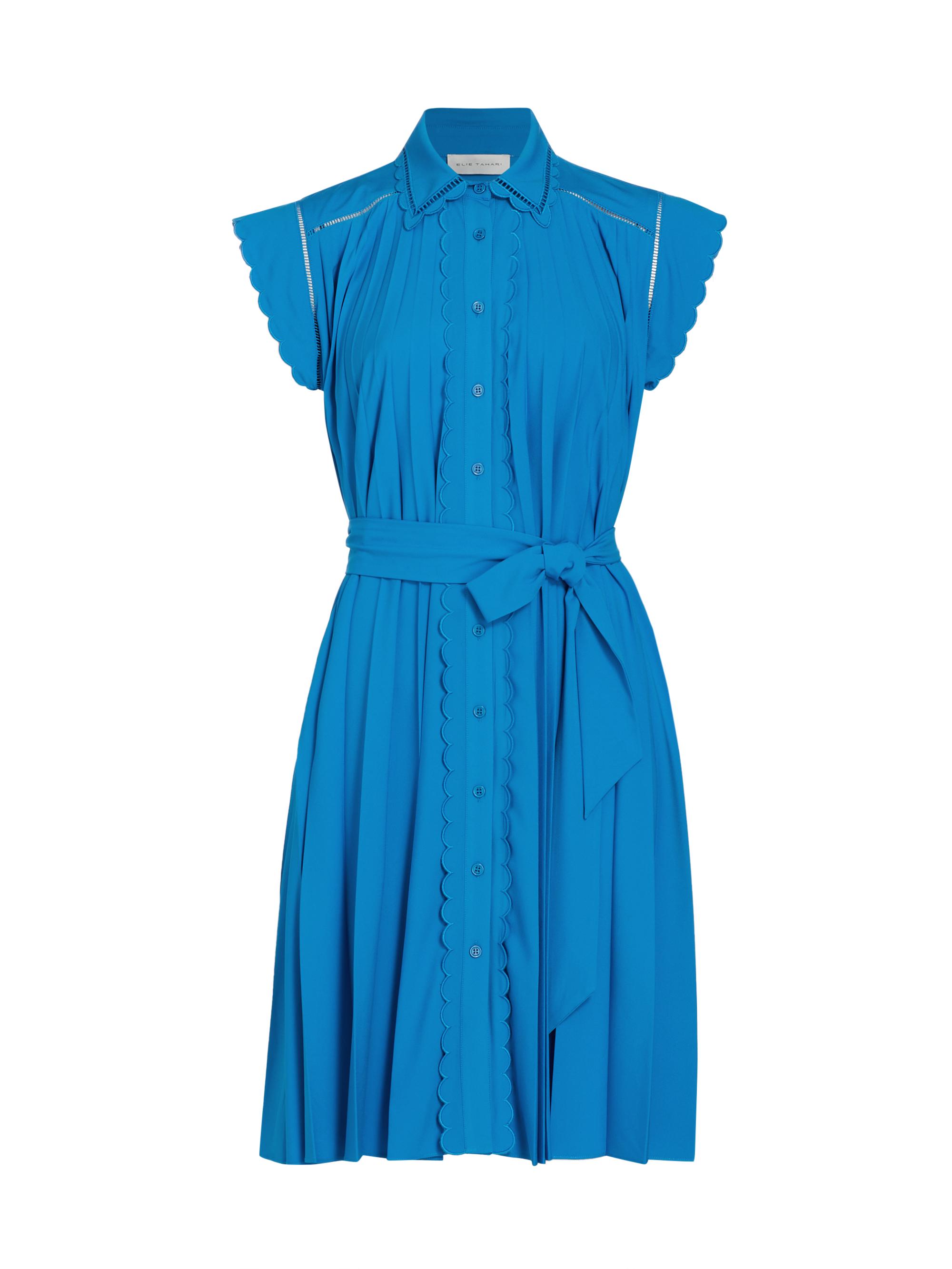 Elie Tahari The Marlowe Embroidered Midi-Shirtdress