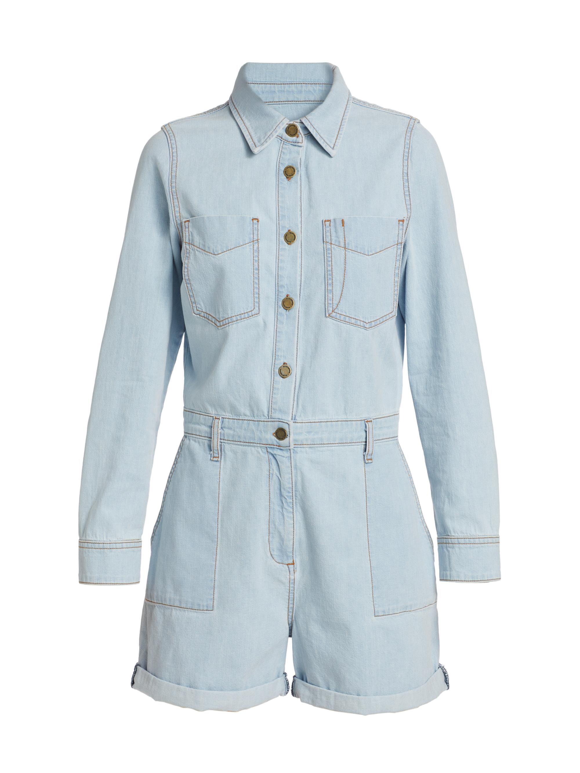 Ramy Brook Women's Lavinia Denim Romper - Bleached Wash