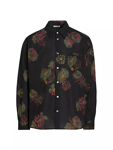 Cloak Floral Cotton Button-Front Shirt