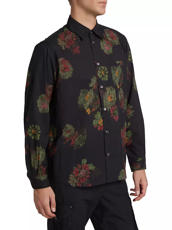 Shop John Elliott Cloak Floral Cotton Button-Front Shirt | Saks