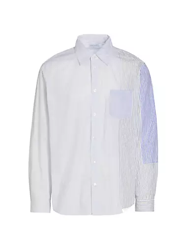Pinstripe Cotton Long-Sleeve Shirt