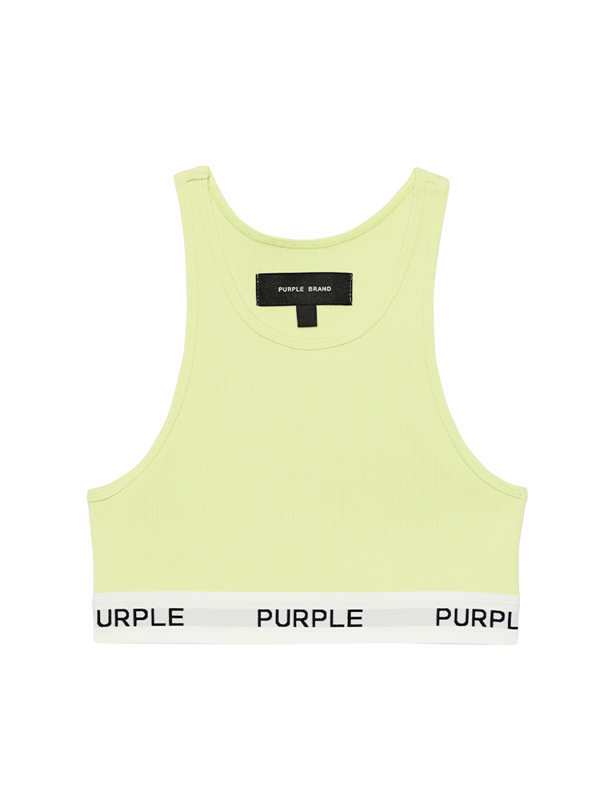 Purple Brand Women's Rib-Knit Bralette - Green