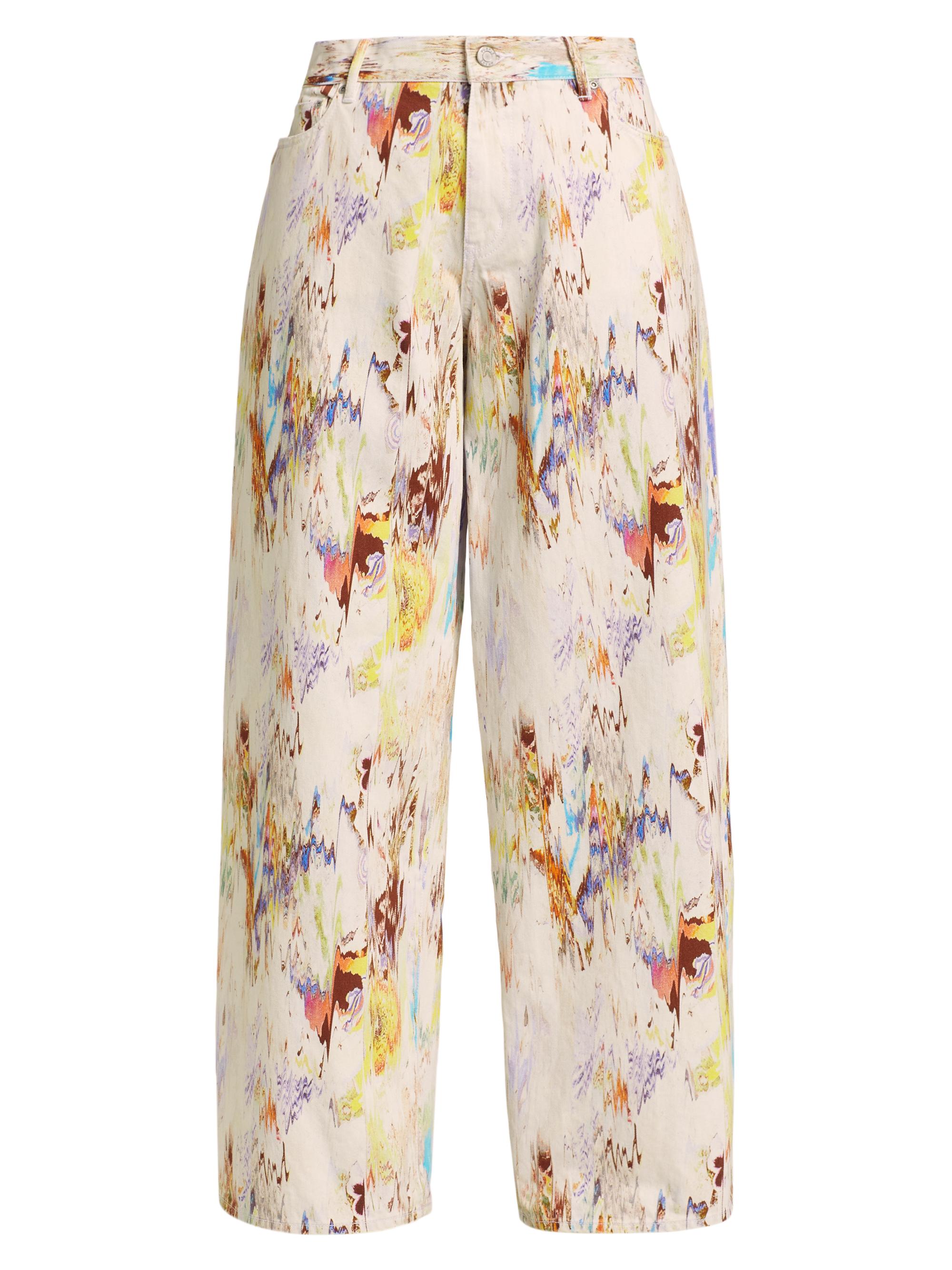 Purple Brand Women's Baggy Melted Abstract Jeans - Aop