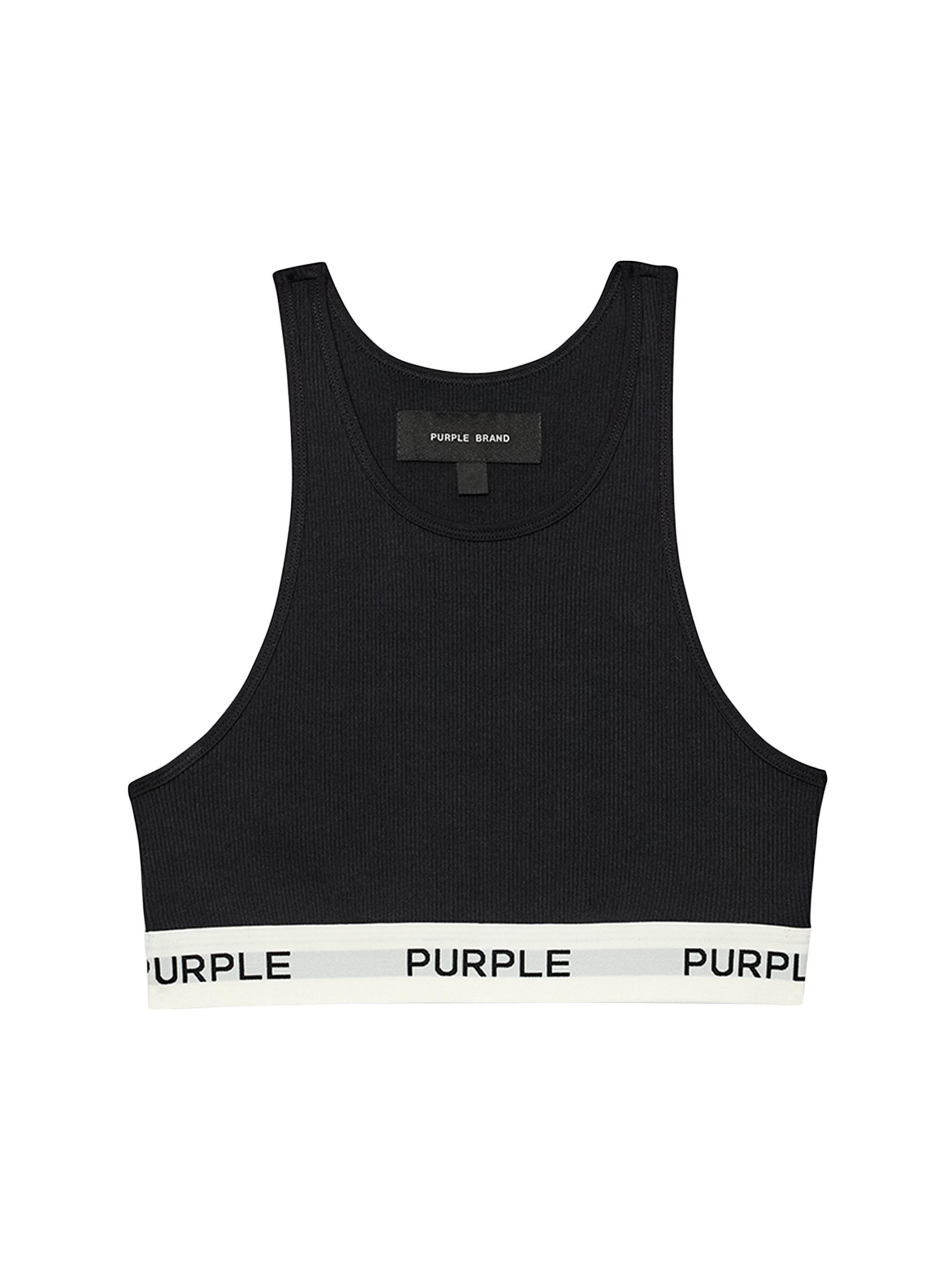 Purple Brand Women's Rib-Knit Bralette - Black