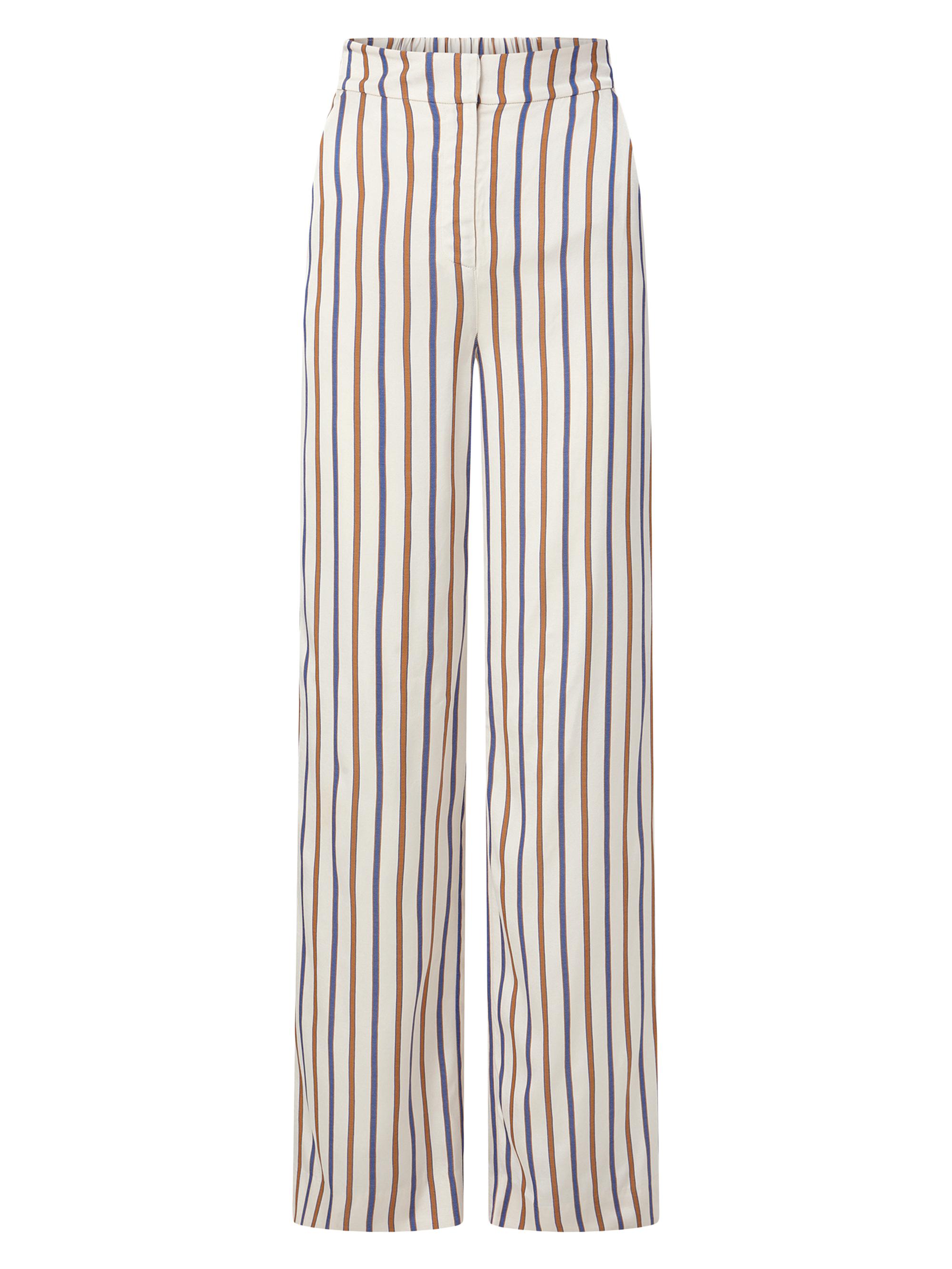 Veronica Beard Women's Grigore Striped Wide-Leg Pants - Sand Slate Blue