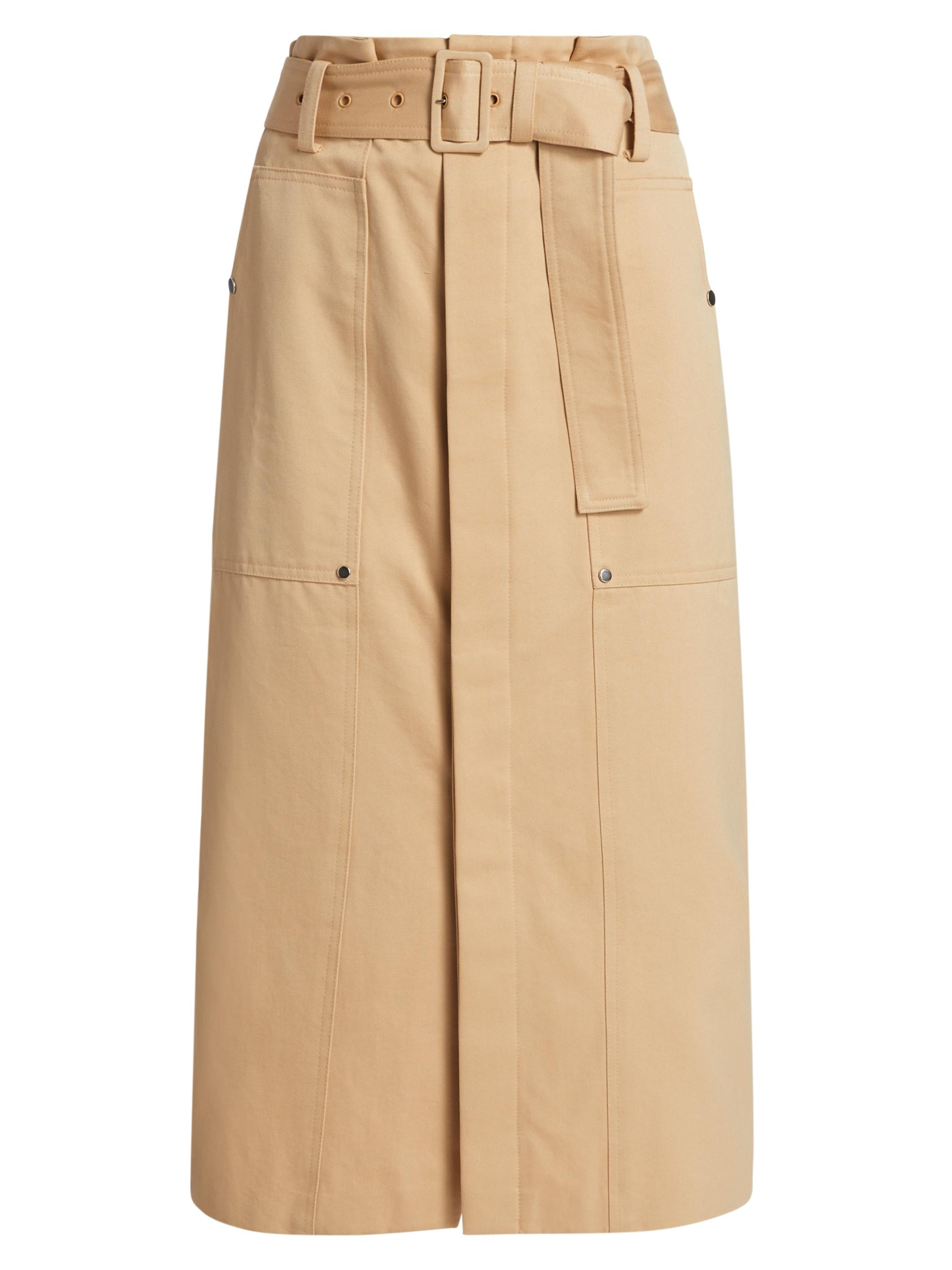 A.L.C. Women's Maia Belted Cotton Utility Skirt - Latte
