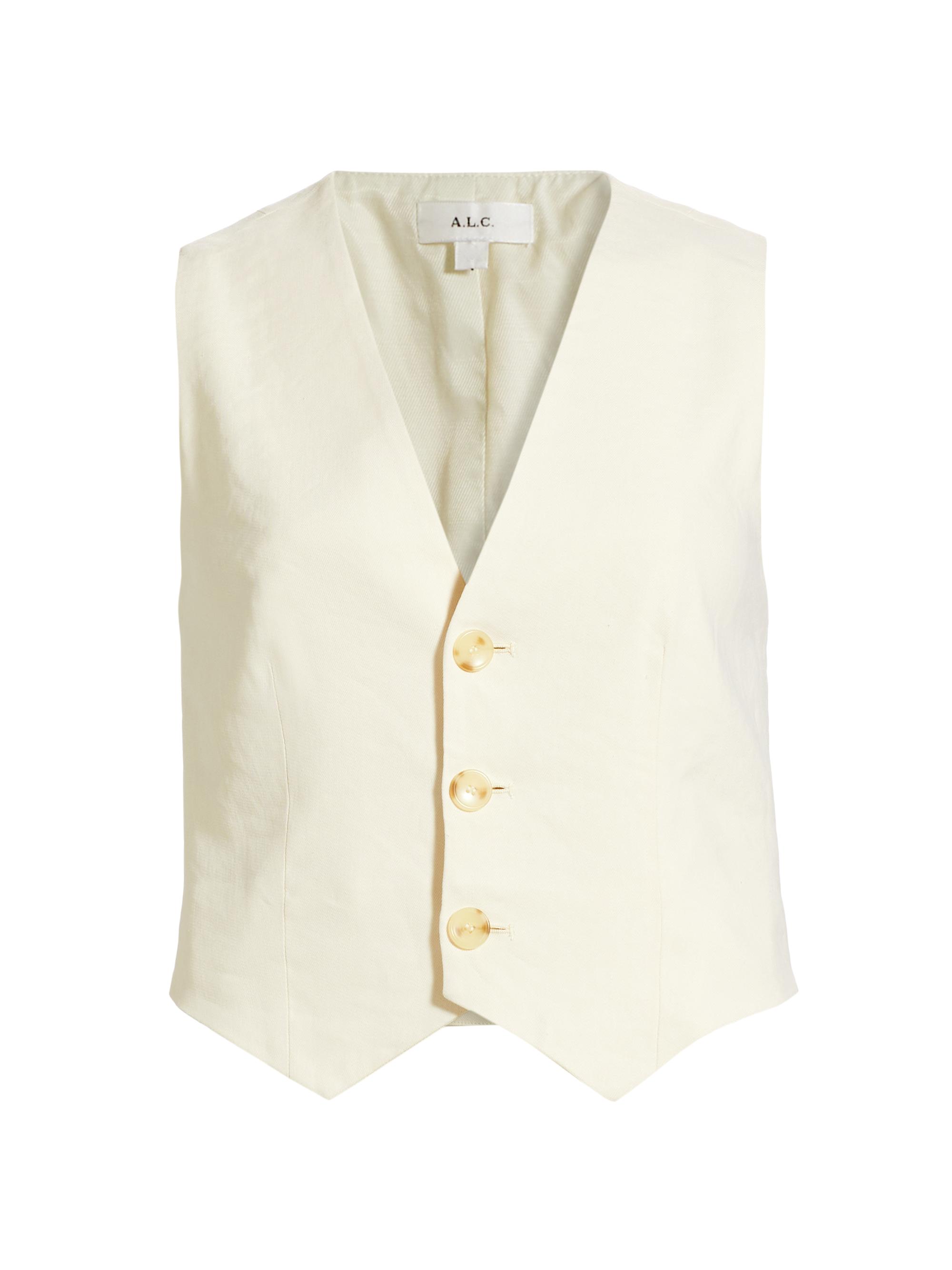 A.L.C. Maxwell Linen-Blend Vest | Saks Fifth Avenue