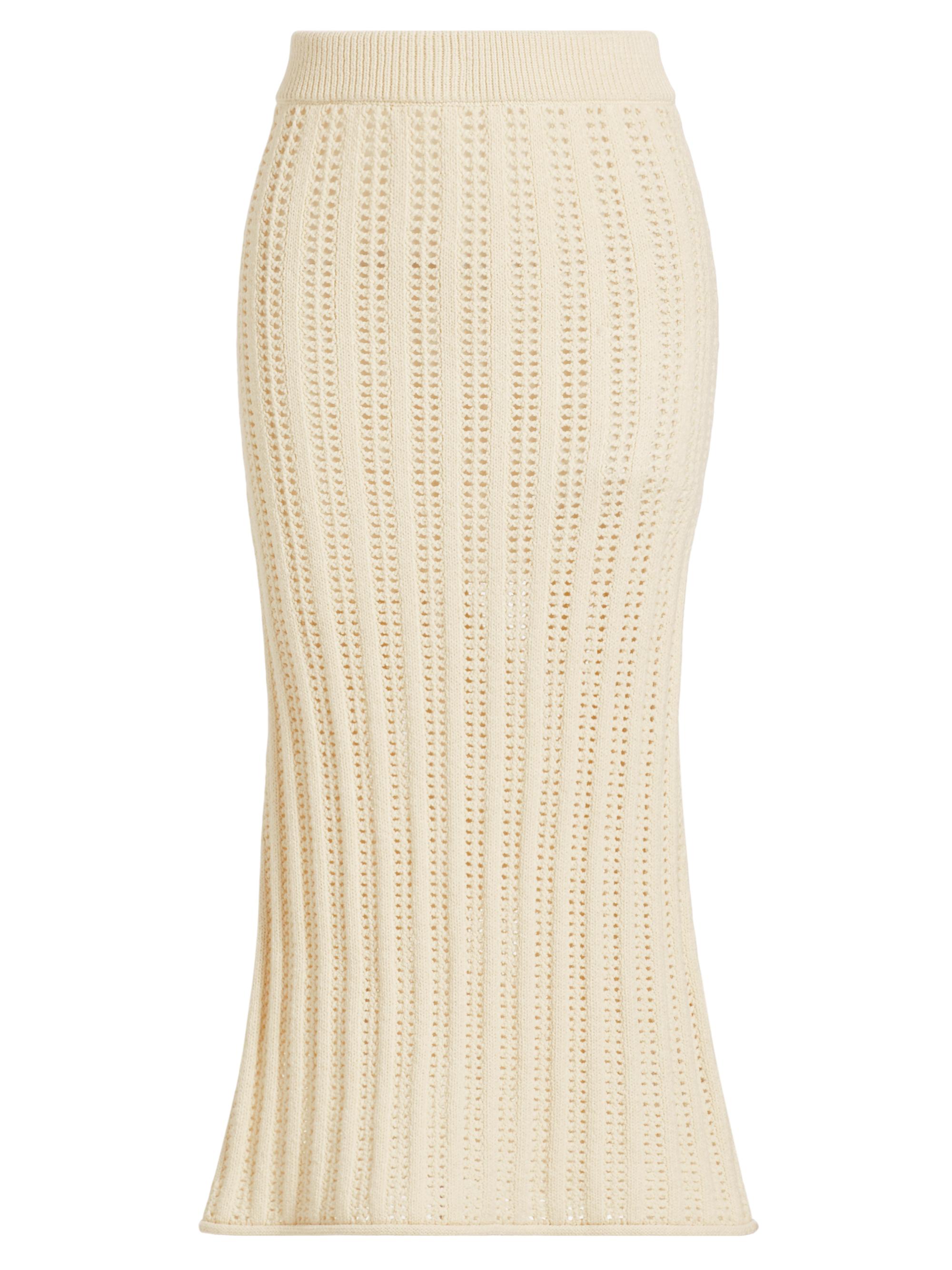 A.L.C. Women's Aurora Cotton-Blend Midi-Skirt - Parchment