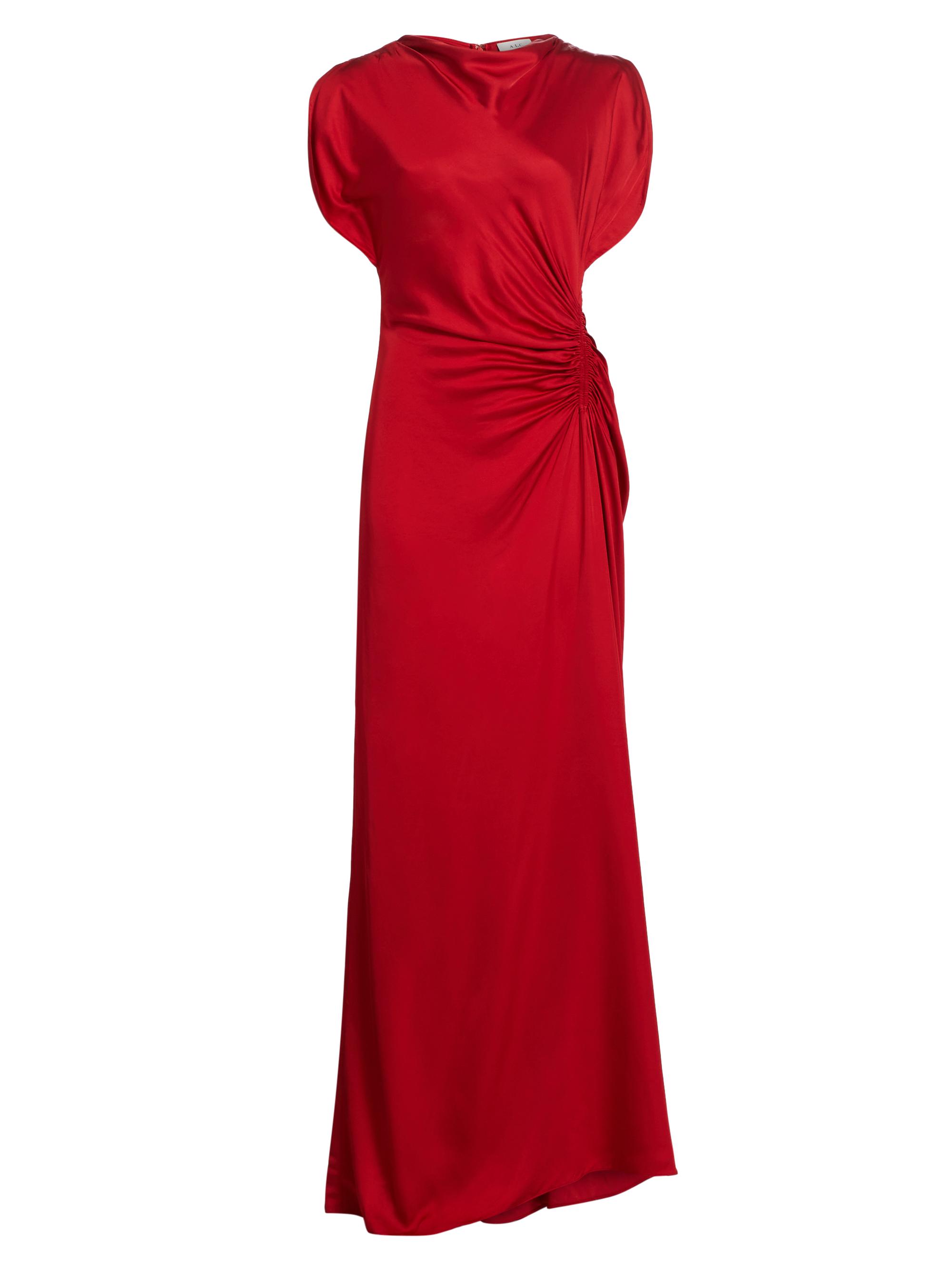A.L.C. Women's Nadia Shirred Gown - Really Red