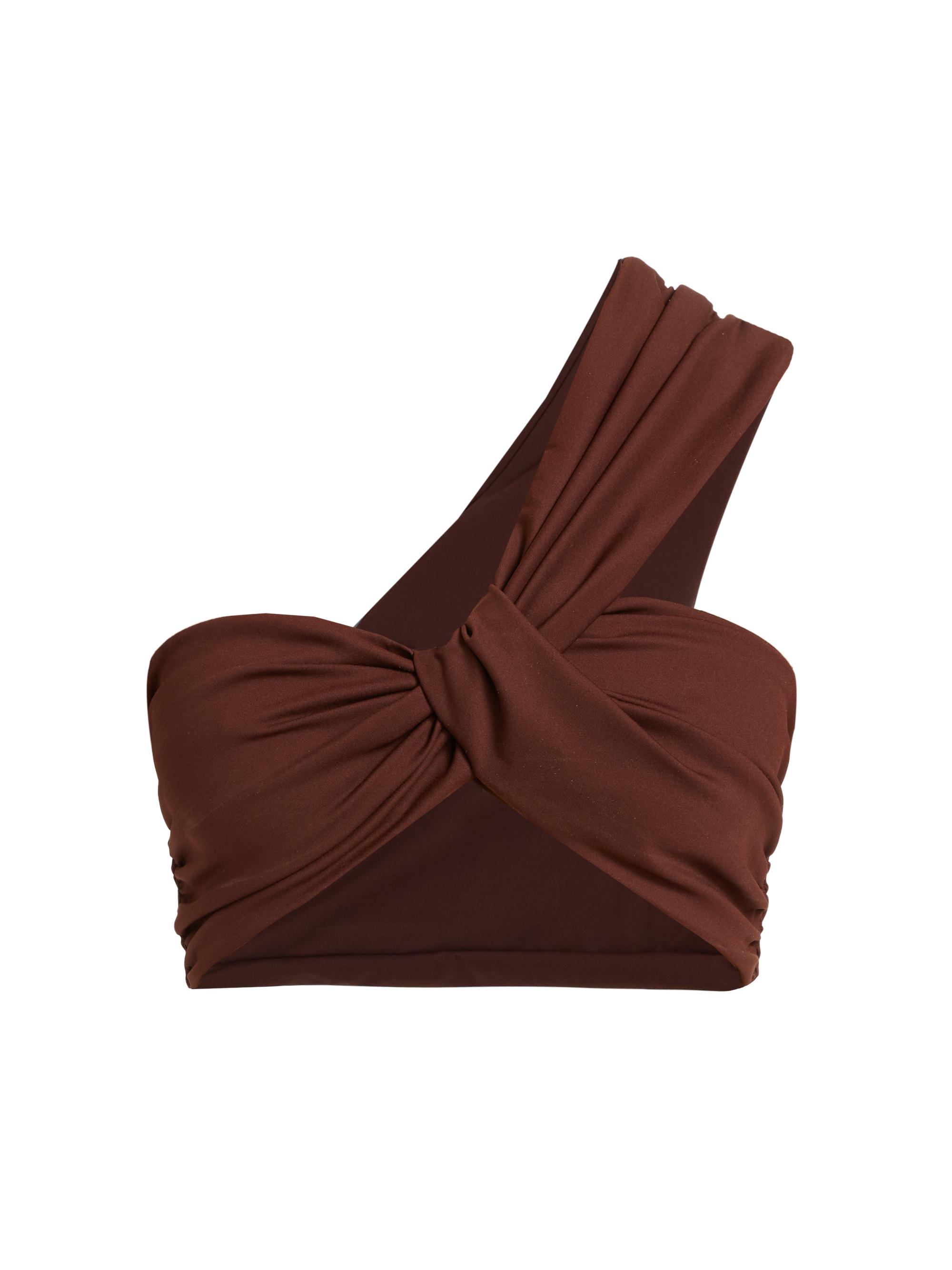 A.L.C. Women's Athena Asymmetric Bikini Top - Carob