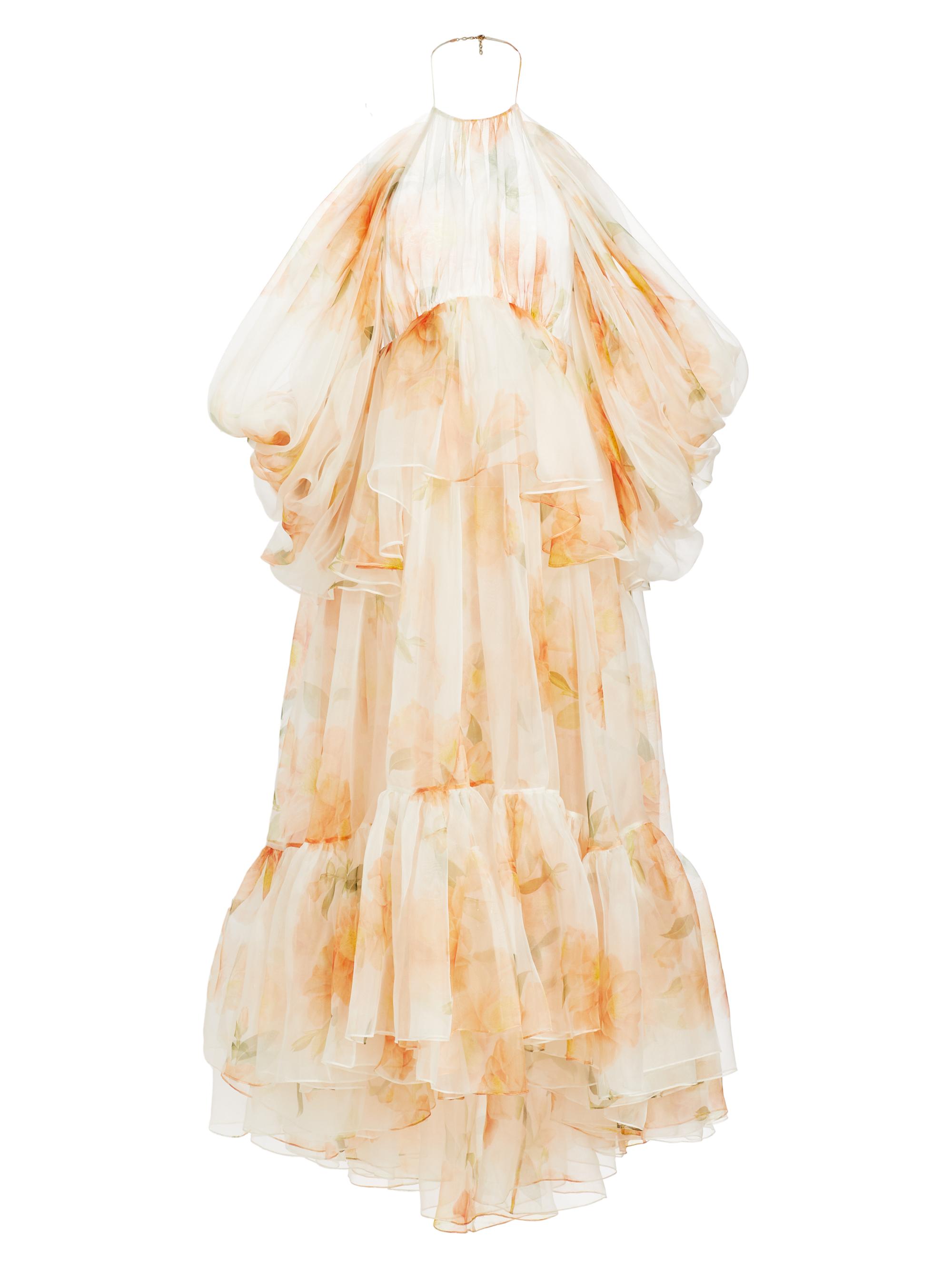 Zimmermann Women's Natura Gathered Floral Silk Maxi Dress -  Camellia