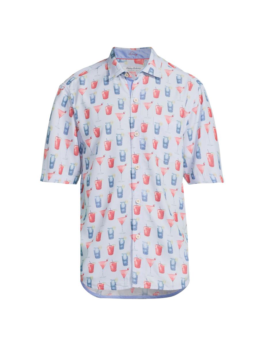 Tommy Bahama Coconut Point Firecracker Camp Shirt - Poppy Red