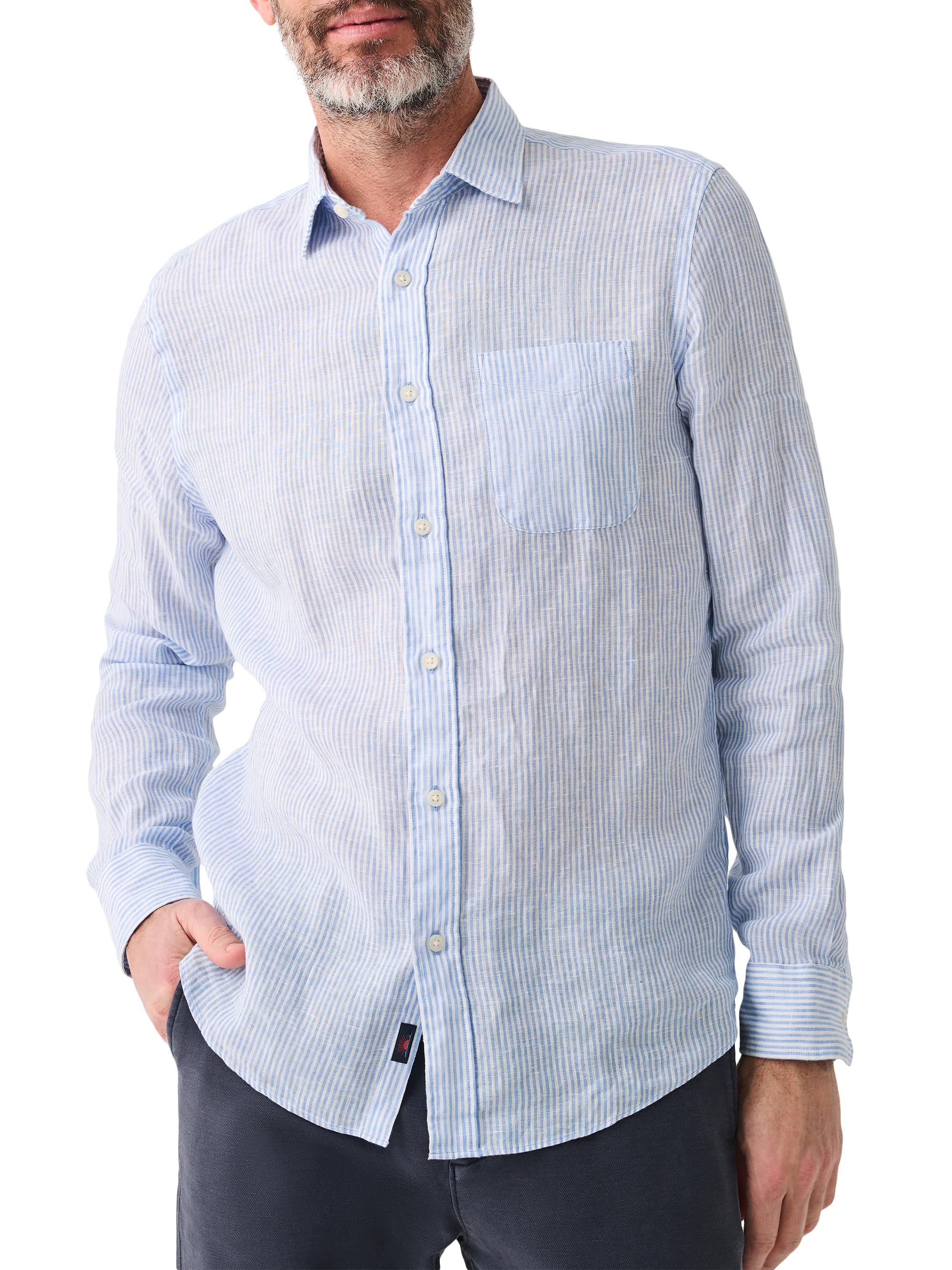 Faherty Brand Men's Laguna Linen Shirt - Summer Classic Stripe