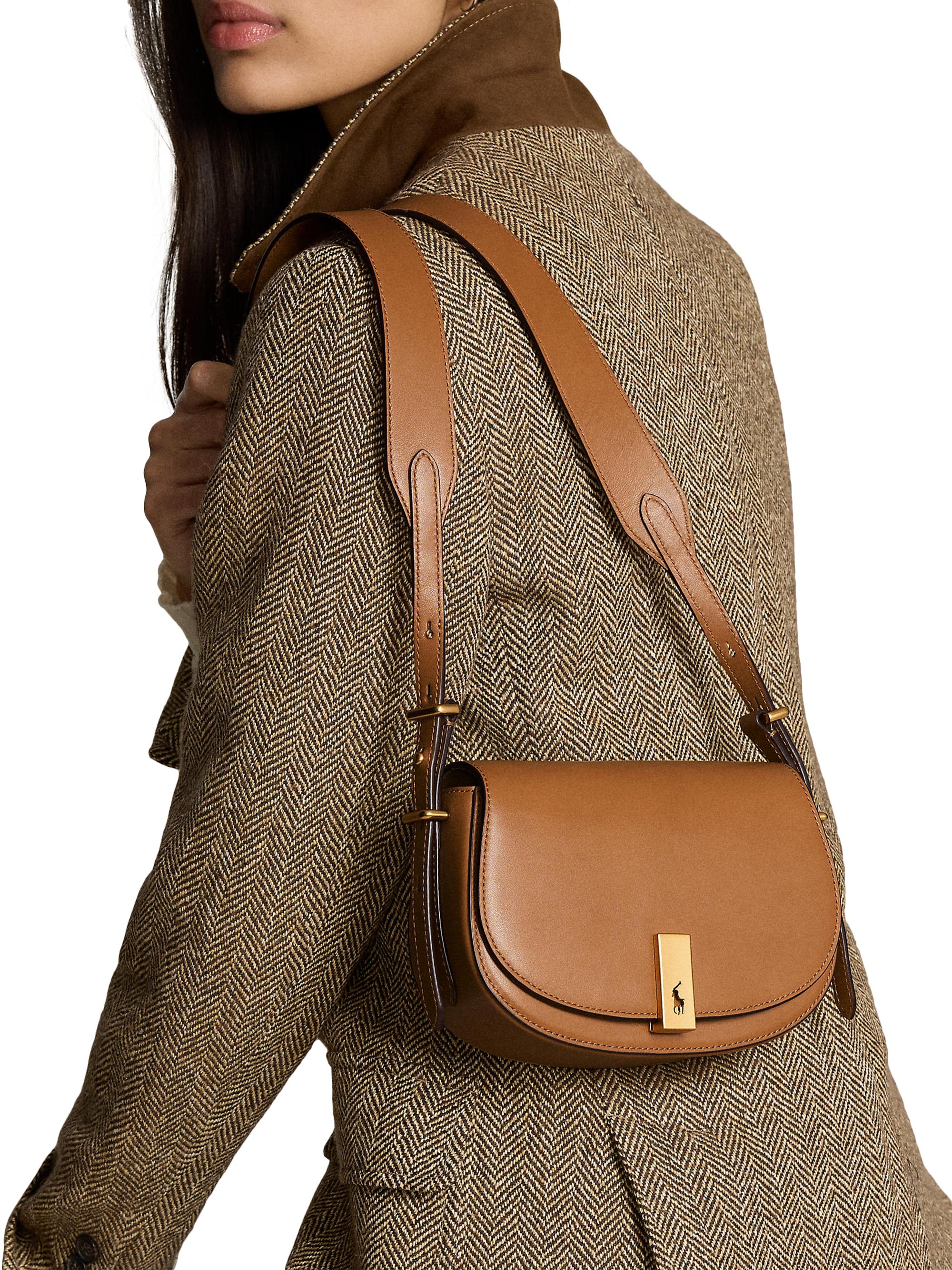 Polo Ralph Lauren Women's Mini ID Leather Saddle Bag - Tan