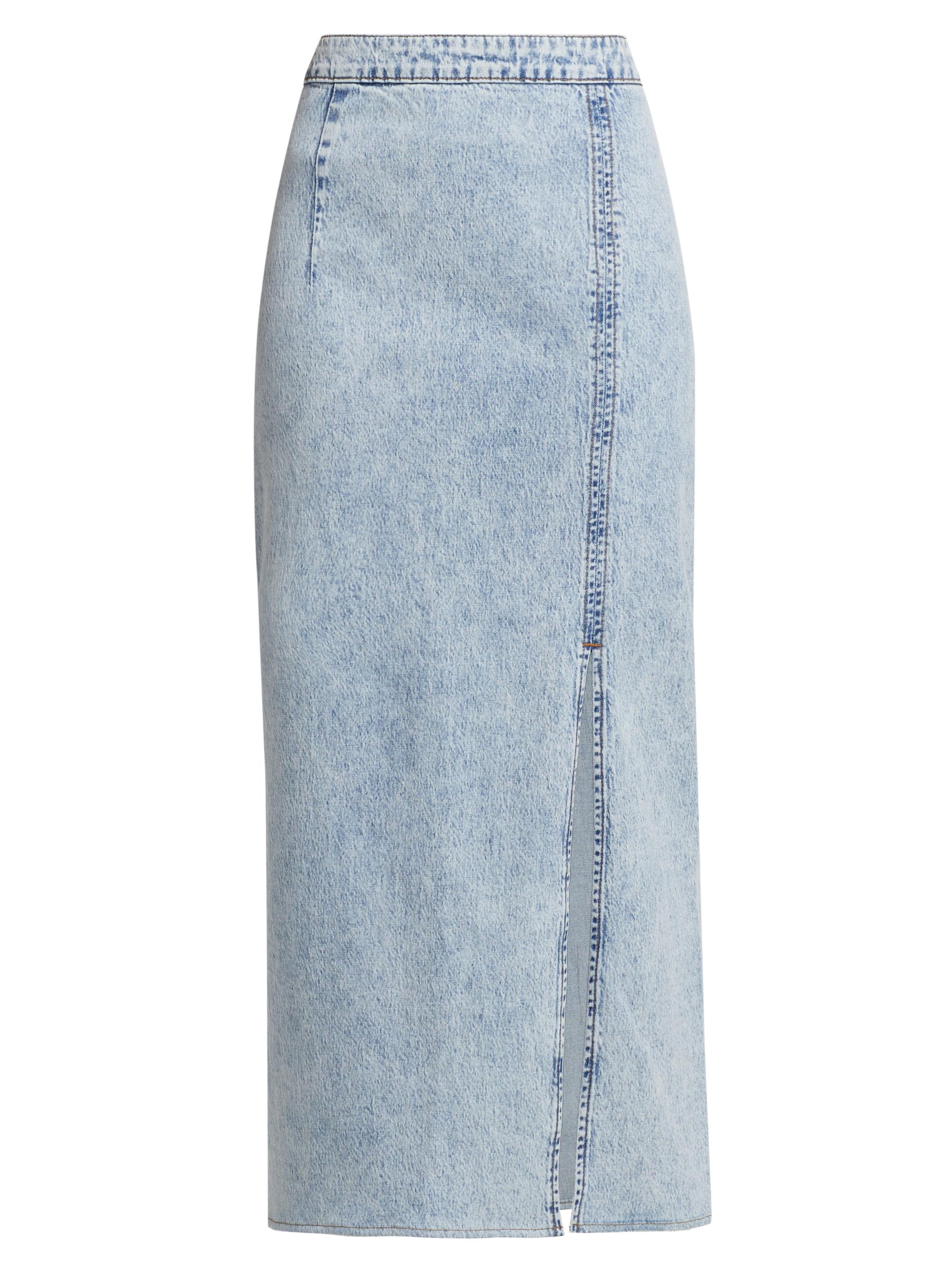 Triarchy Women's Ms. Madison Acid-Washed Denim Maxi Skirt - Spring Indigo