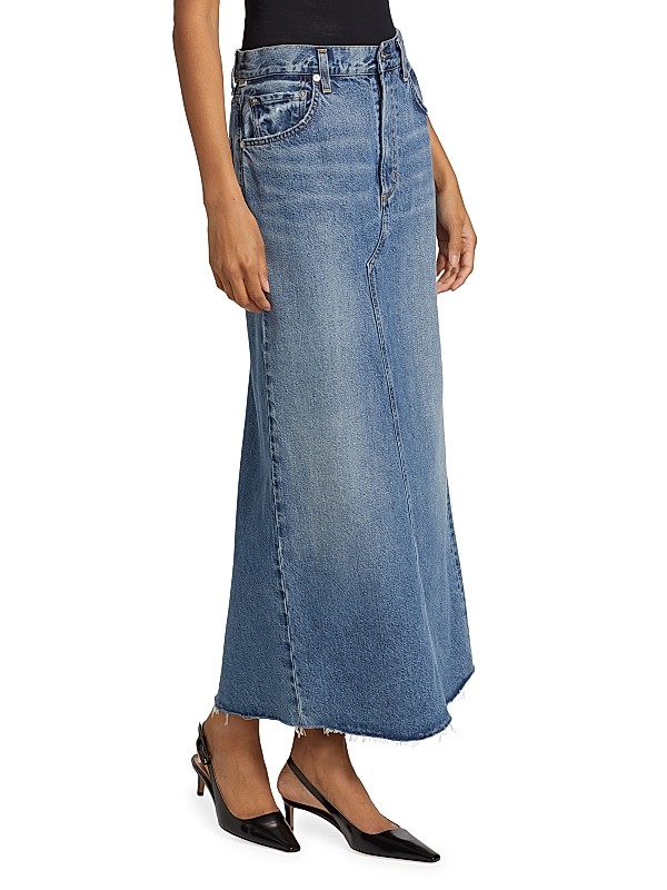 Shop Citizens of Humanity Circolo Denim Maxi Skirt | Saks Shop Citizens of Humanity Circolo Denim Maxi Skirt | Saks