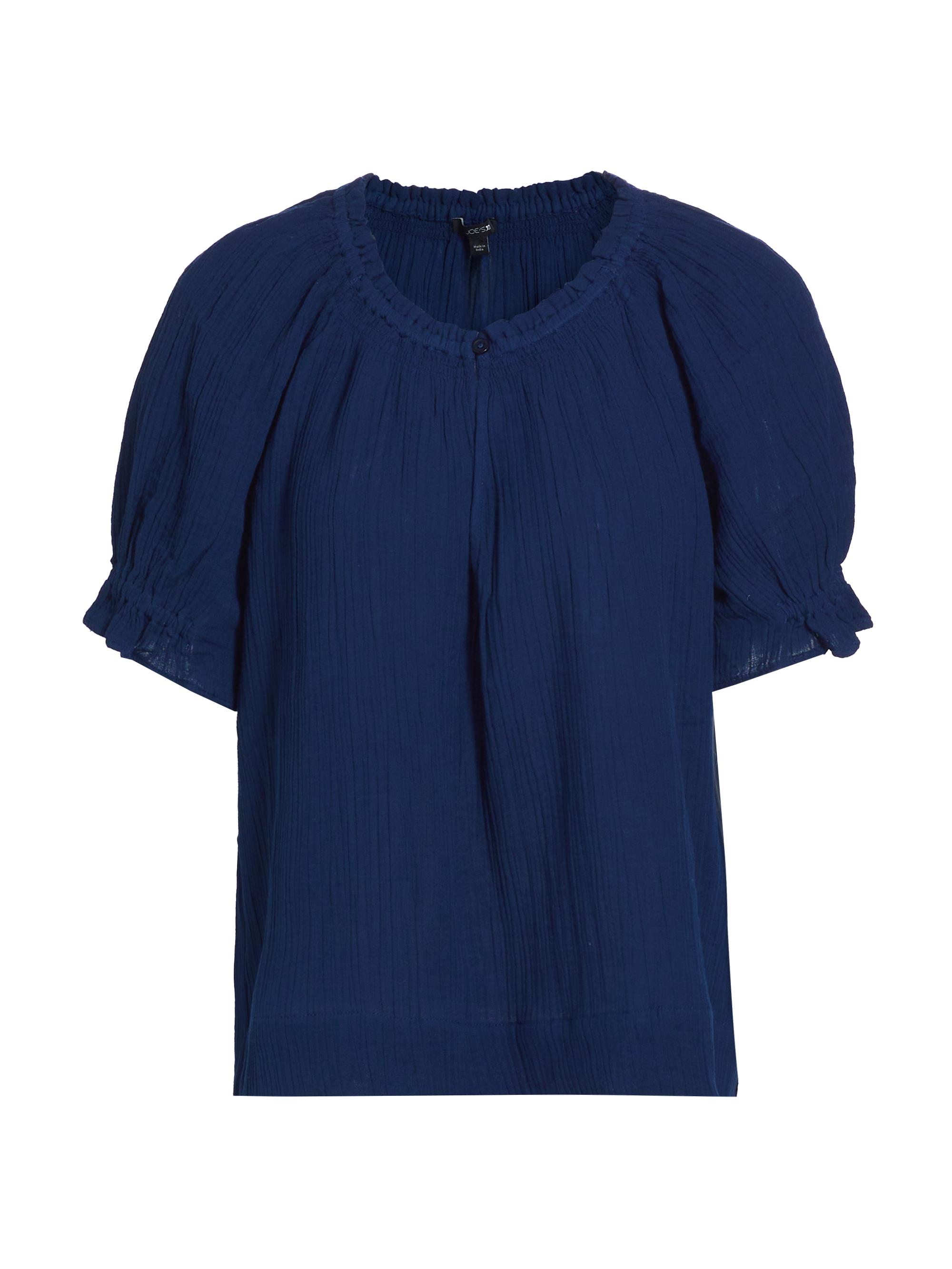 Joe's Jeans Women's Bonnie Cotton Puff-Sleeve Blouse - Pageant Blue
