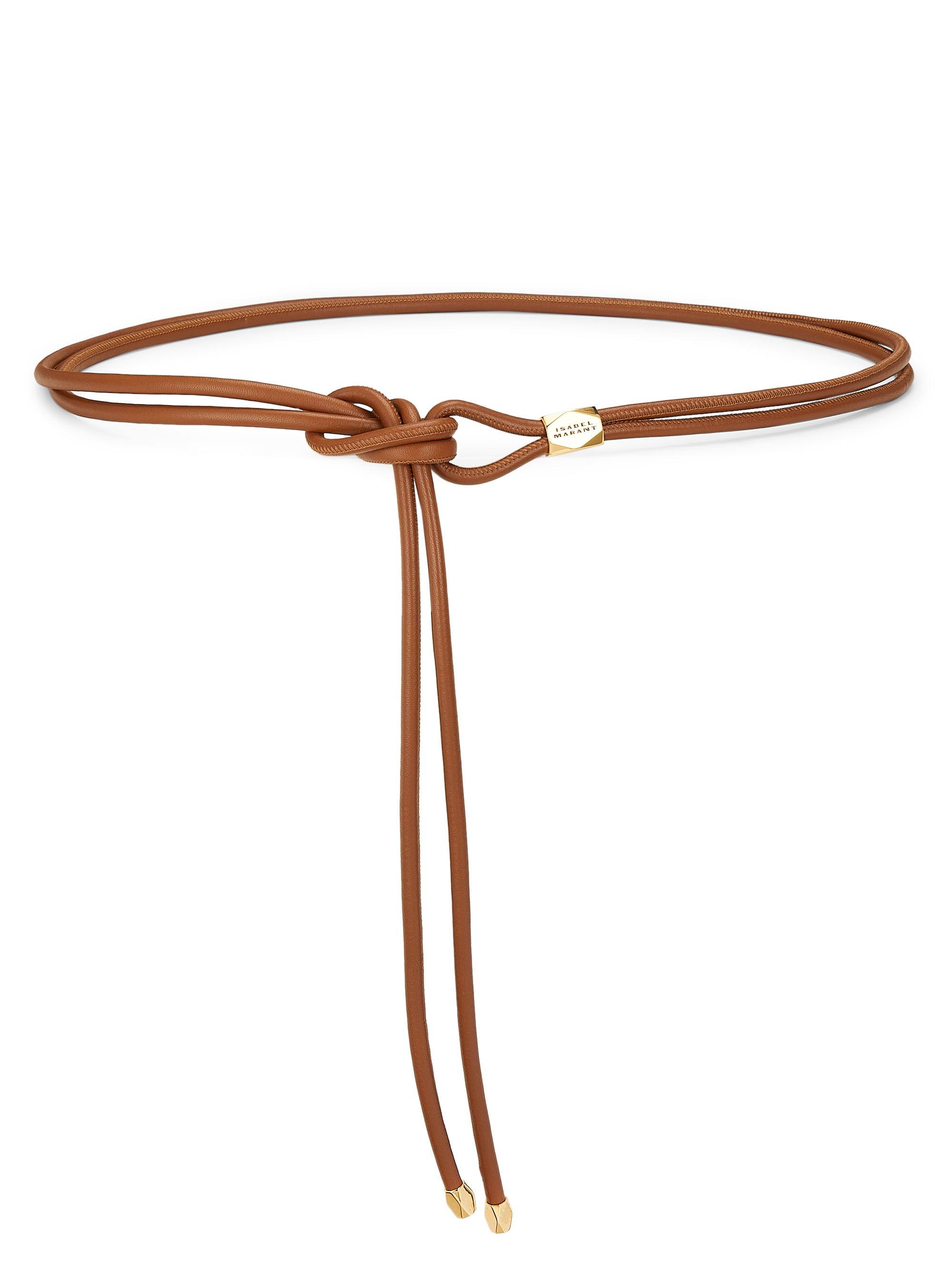 Isabel Marant Women's Silvia Leather Wrap Belt - Cognac Gold