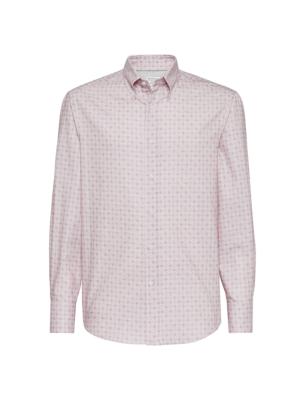 Brunello Cucinelli cotton button-down collar shirt - Pink