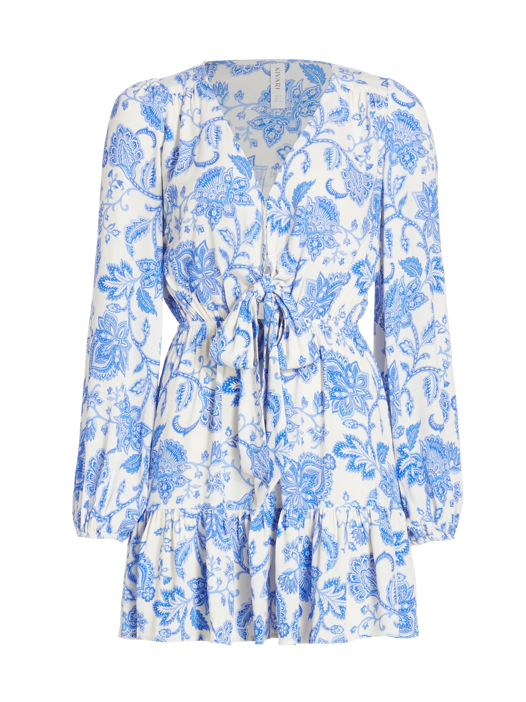 Kivari Women's Athena Paisley Crepe Minidress - Athena