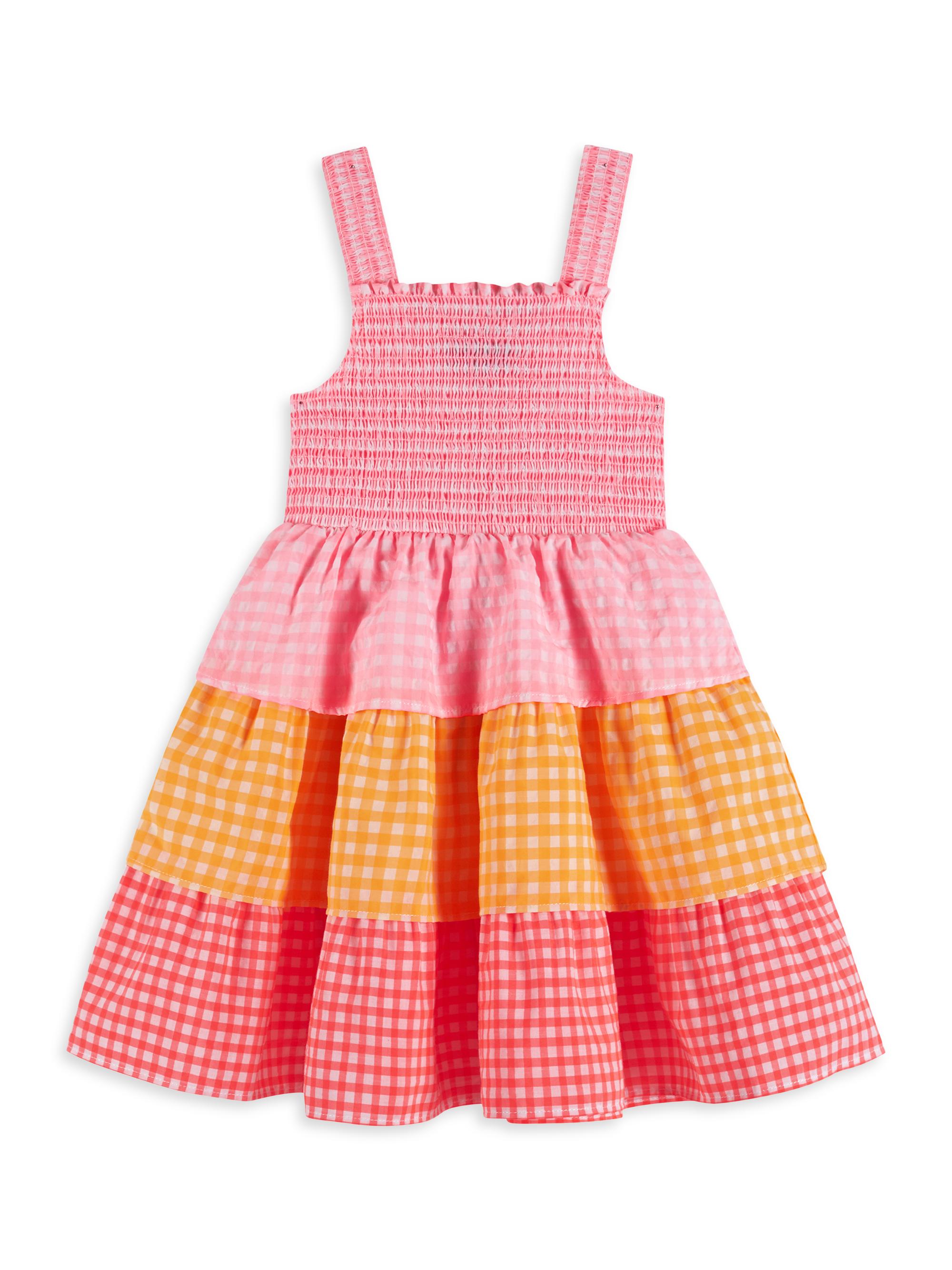 Andy & Evan Little Girl's Gingham Smocked A-Line Dress
