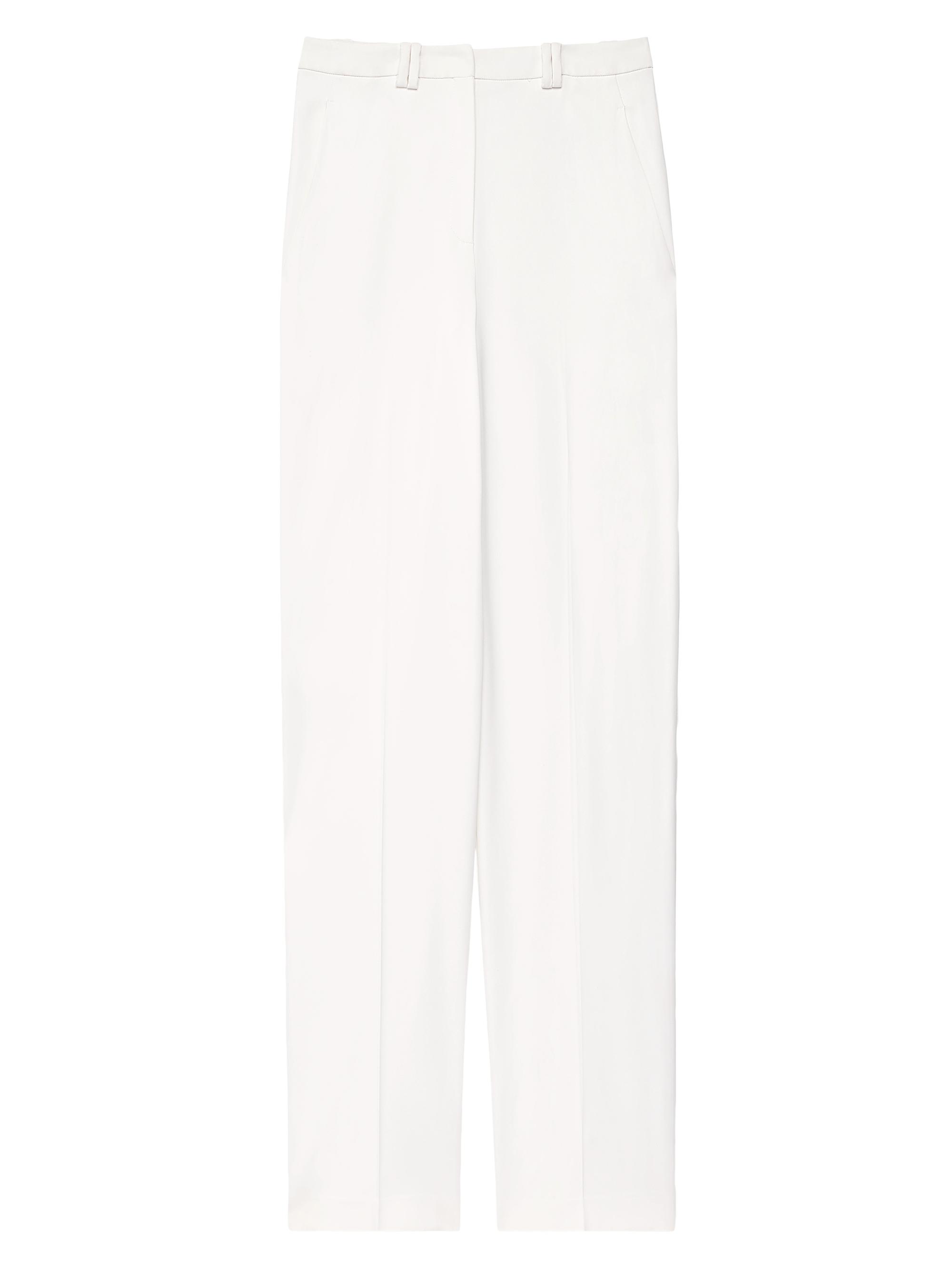 Another Tomorrow Women's Fluid Straight-Leg Trousers - Off White
