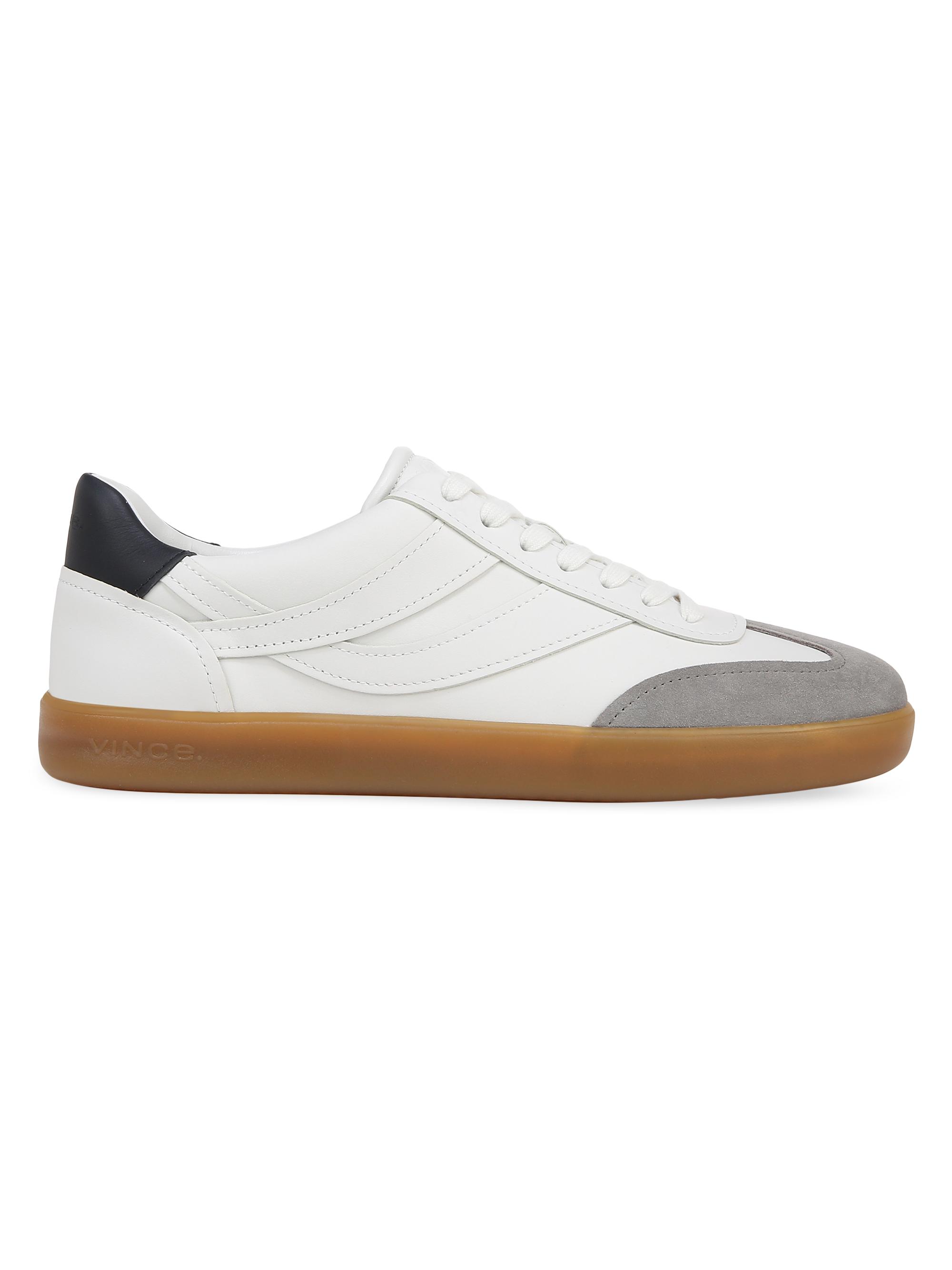 Vince Men's Oasis-M Leather Low-Top Sneakers - Chalk White