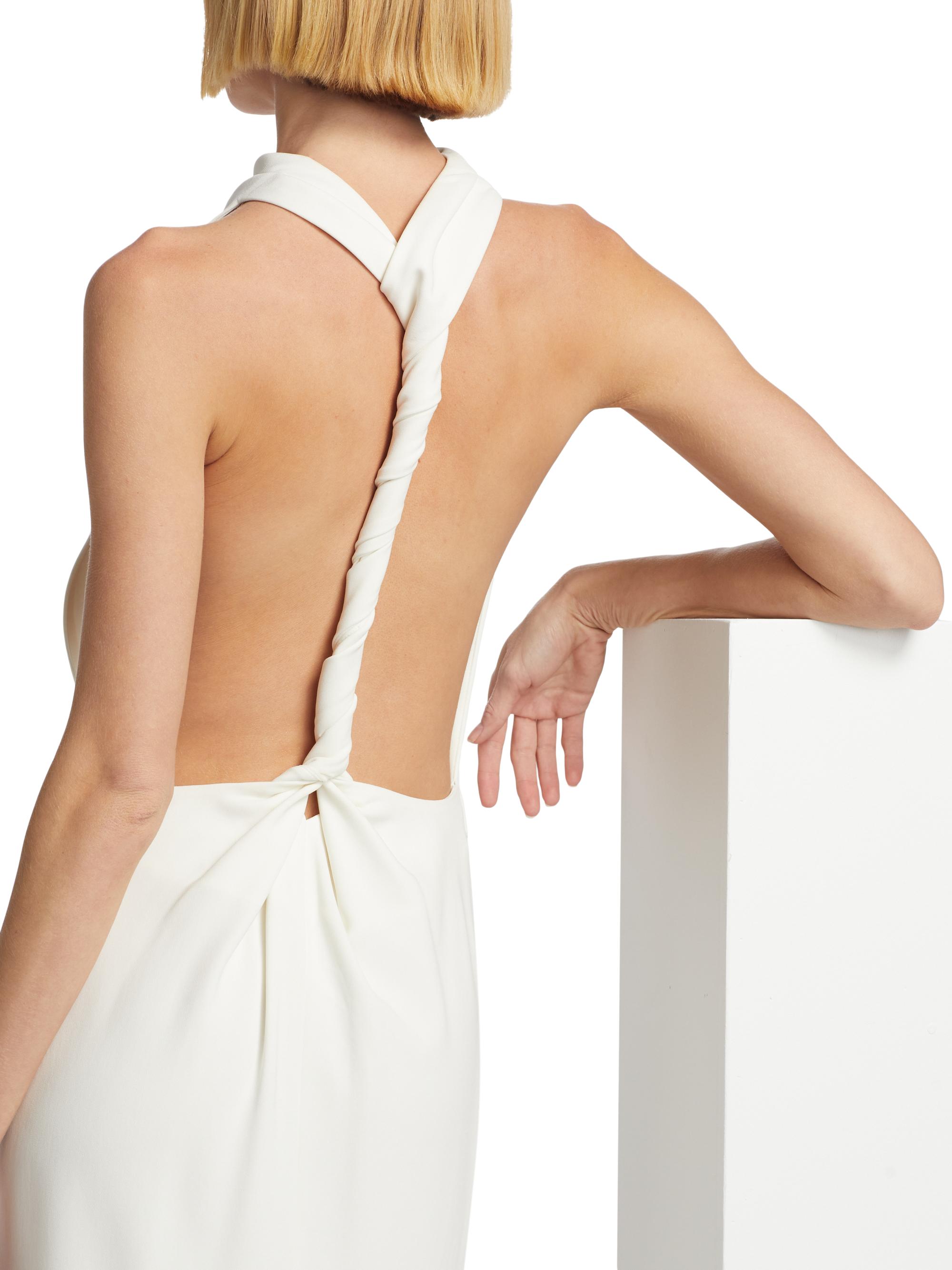 Proenza Schouler Selena Twist Back Crepe Dress